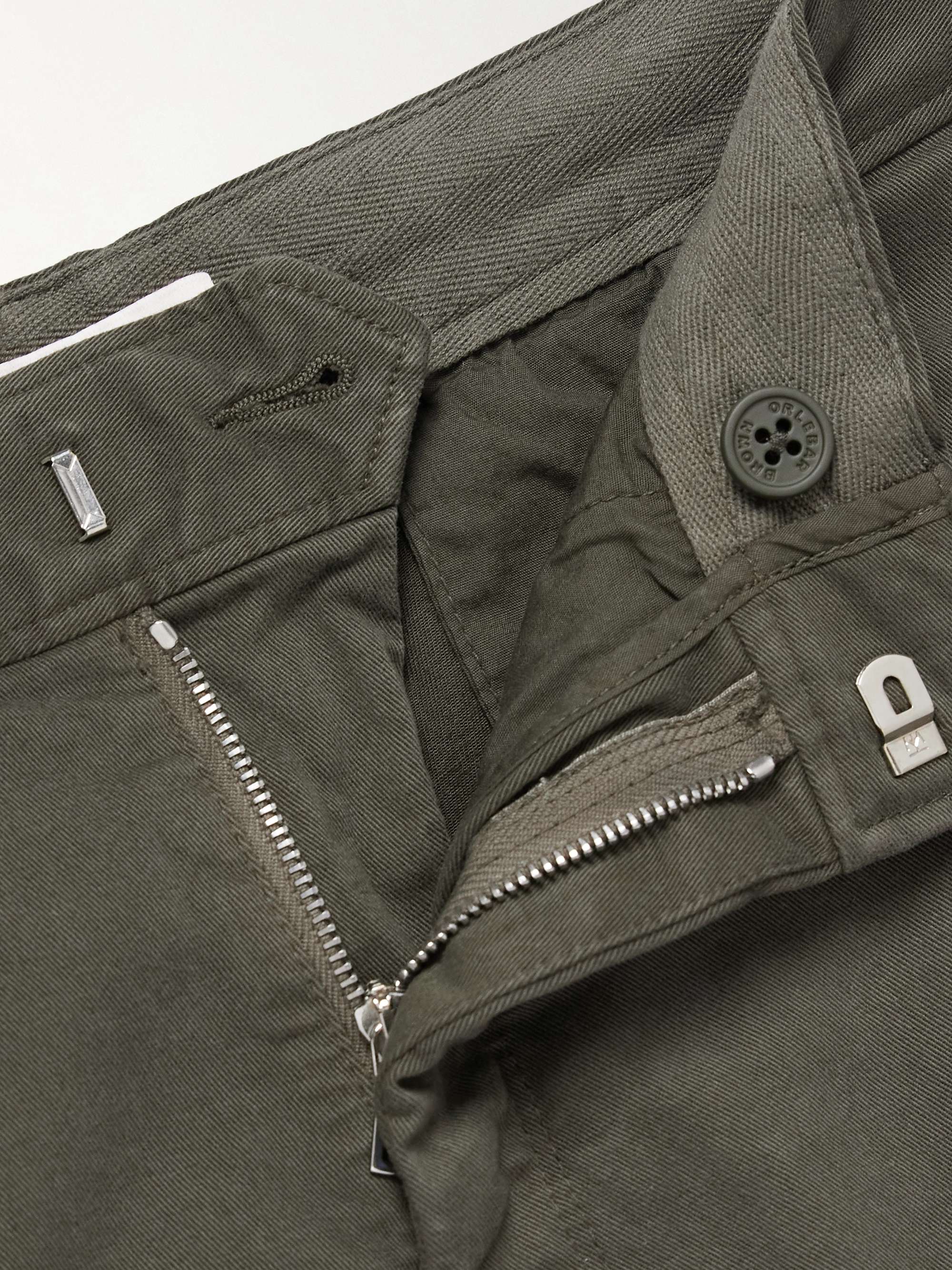Fallon Straight-Leg Organic Cotton-Blend Twill Trousers view
