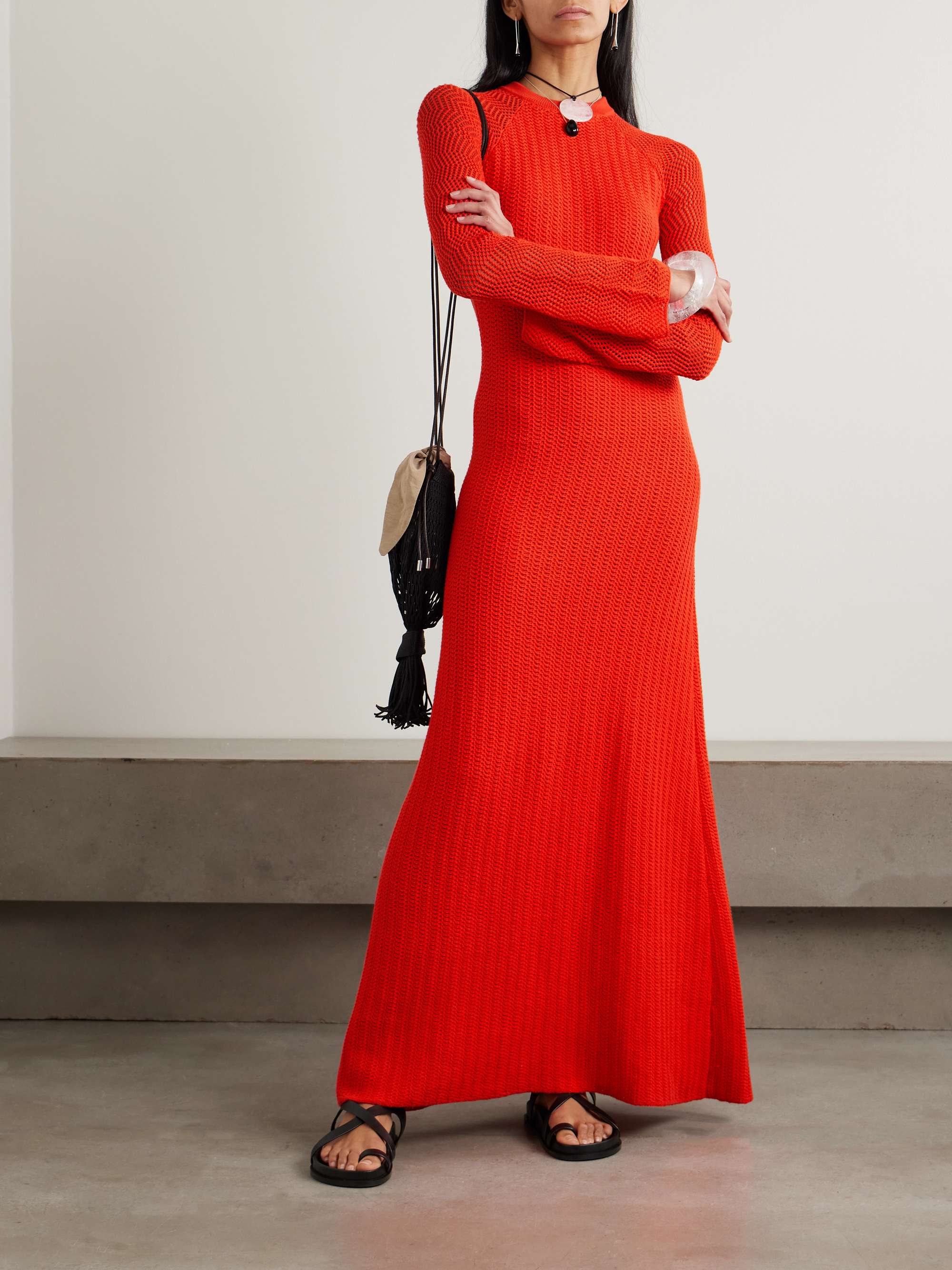 Cumbre open-back cotton maxi dress view