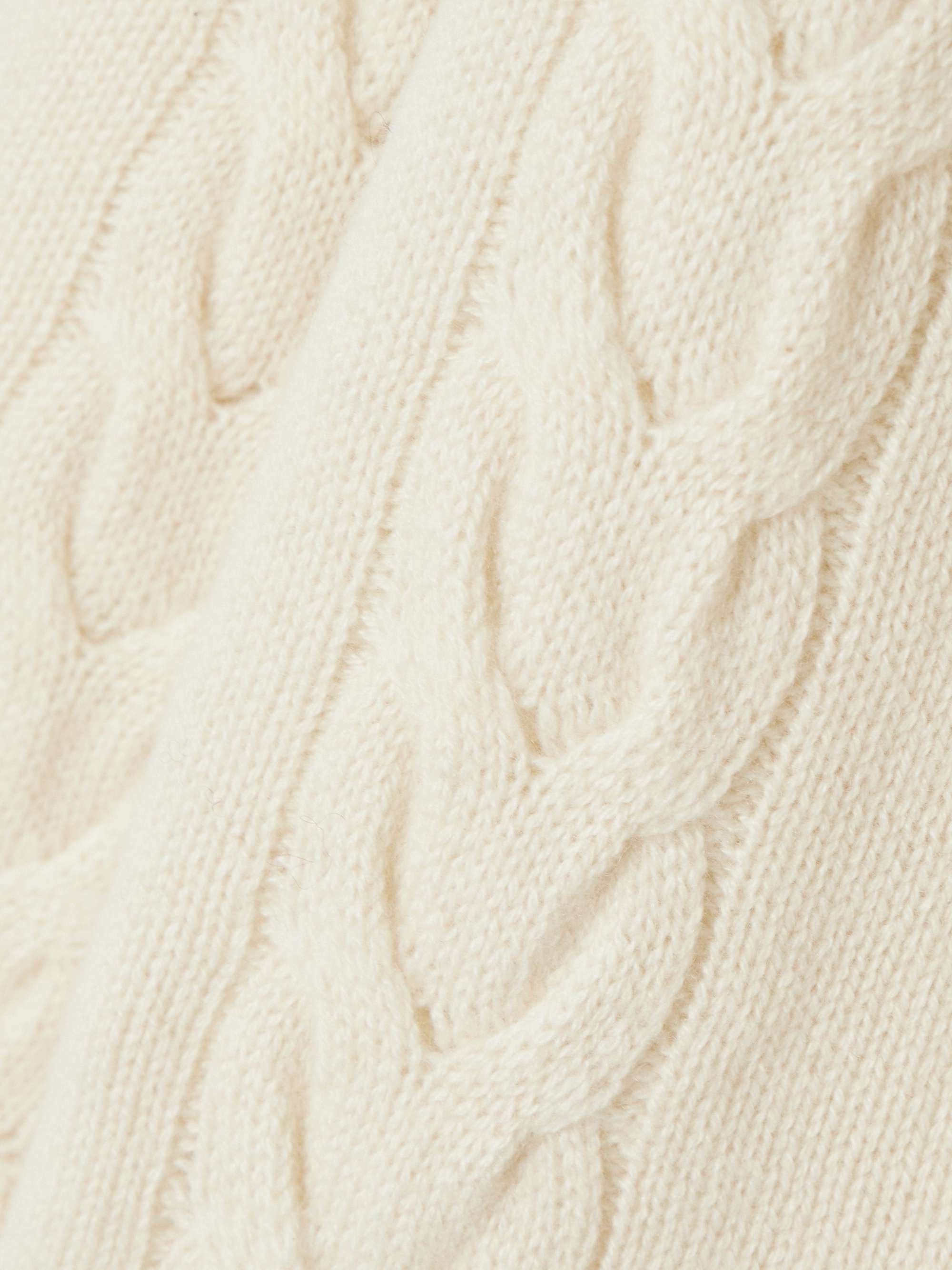 Dagny cable-knit cashmere straight-leg track pants view