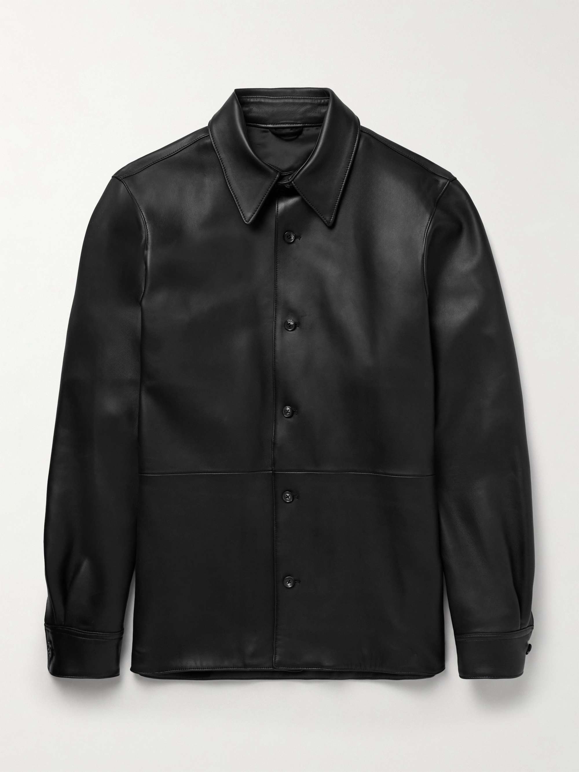 Leather Shirt Jacket view