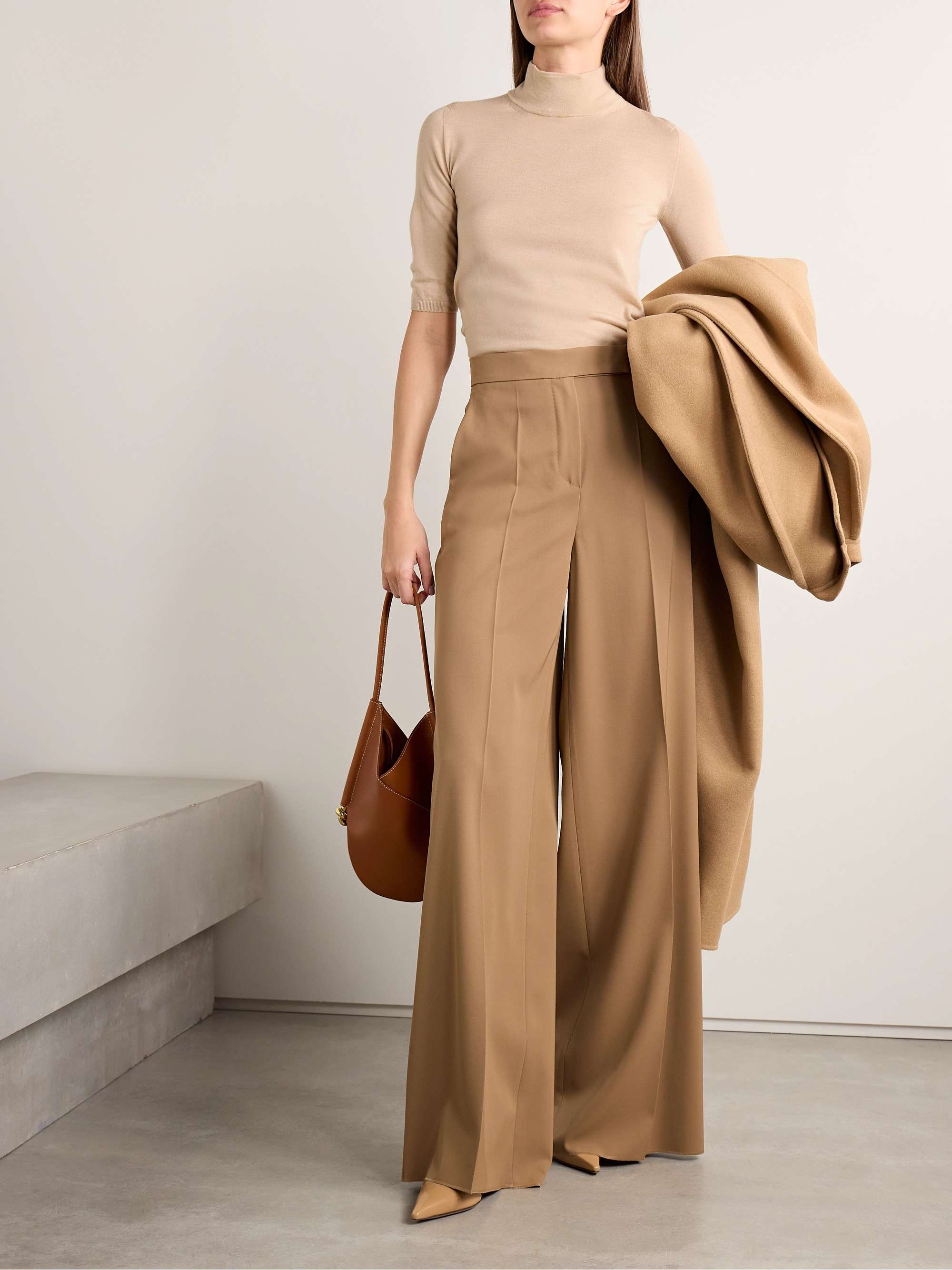 Cecina wool turtleneck top view