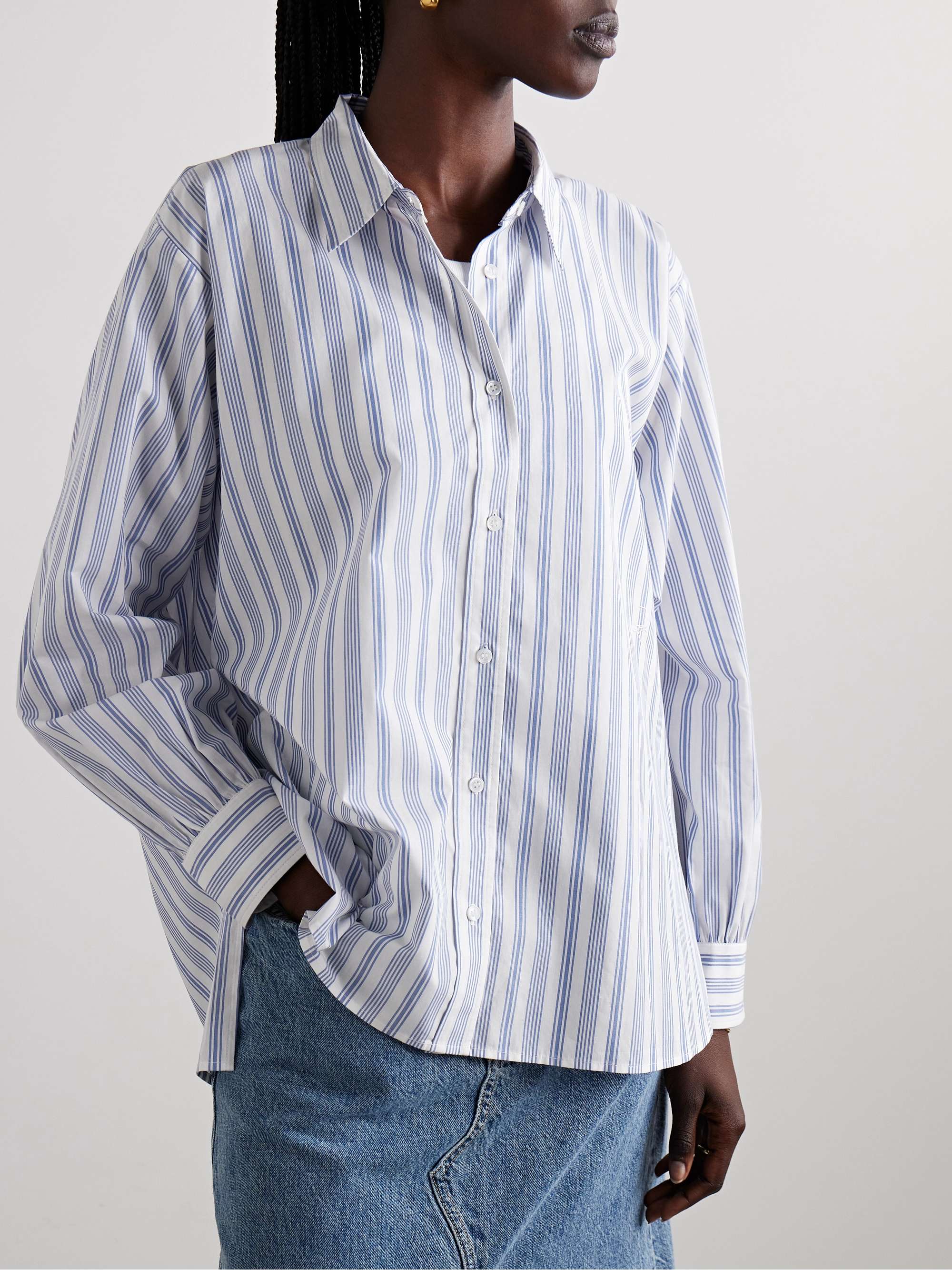 Hava striped cotton-voile shirt view