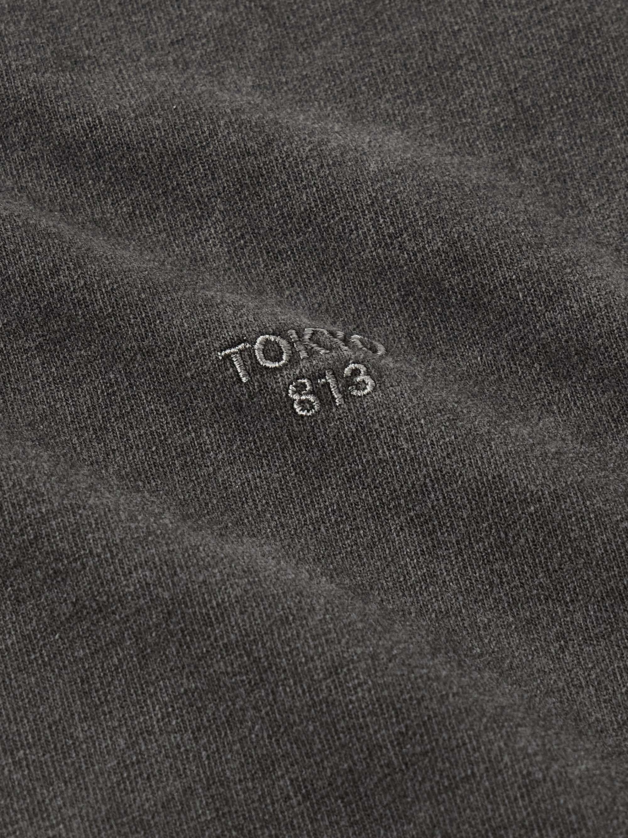 Logo-Appliquéd Garment-Dyed Printed Cotton-Jersey T-Shirt view