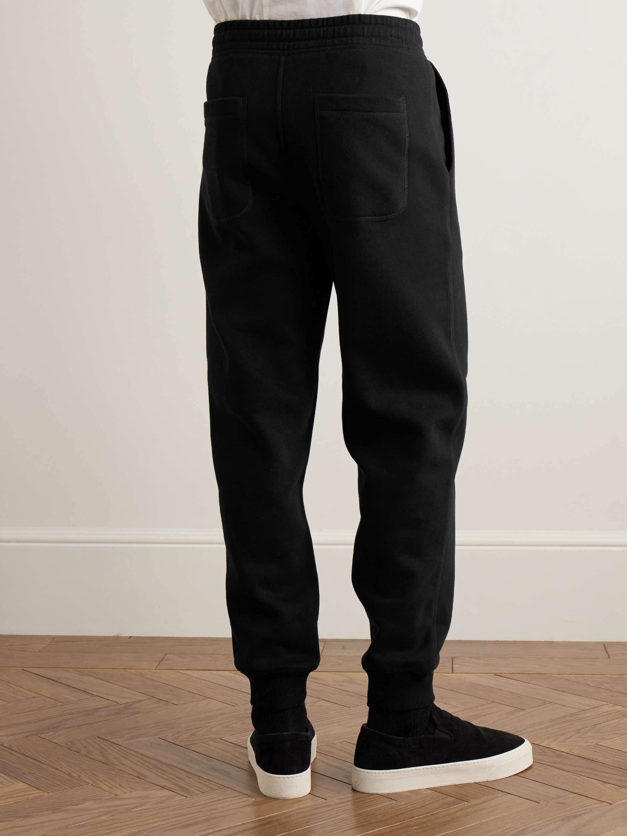 Tapered Cotton-Blend Jersey Sweatpants view