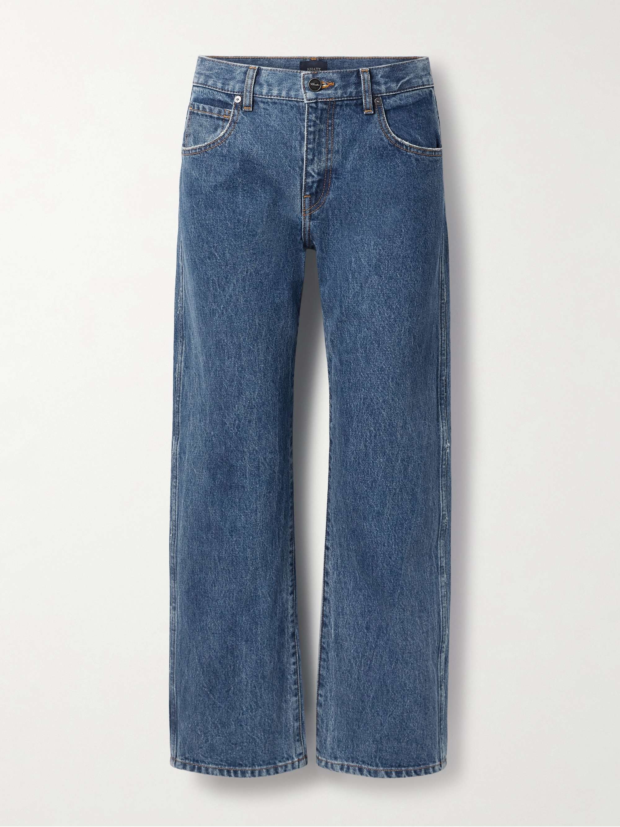 Kerrie distressed low-rise straight-leg jeans view