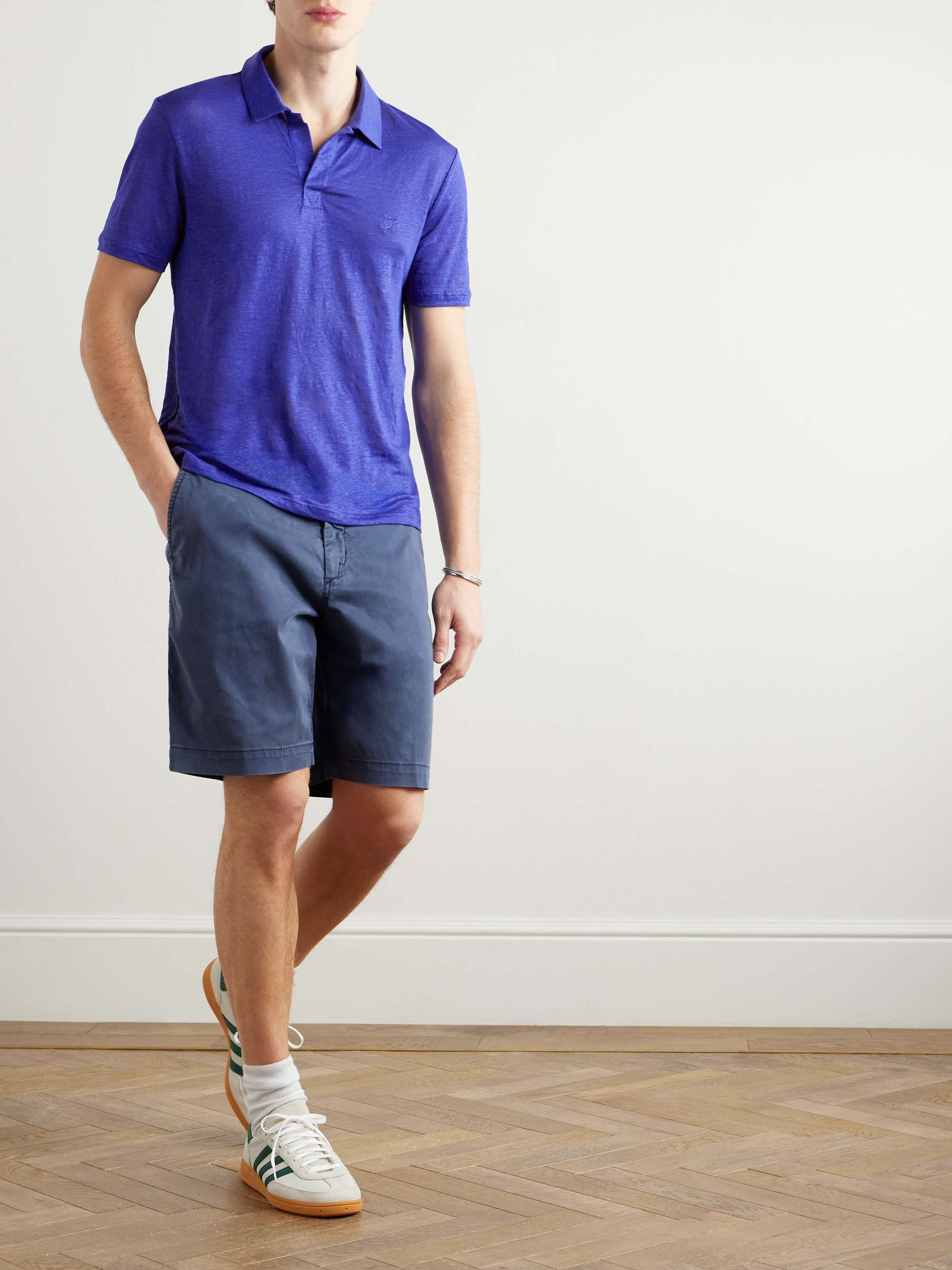 Pyramid Linen-Jersey Polo Shirt view