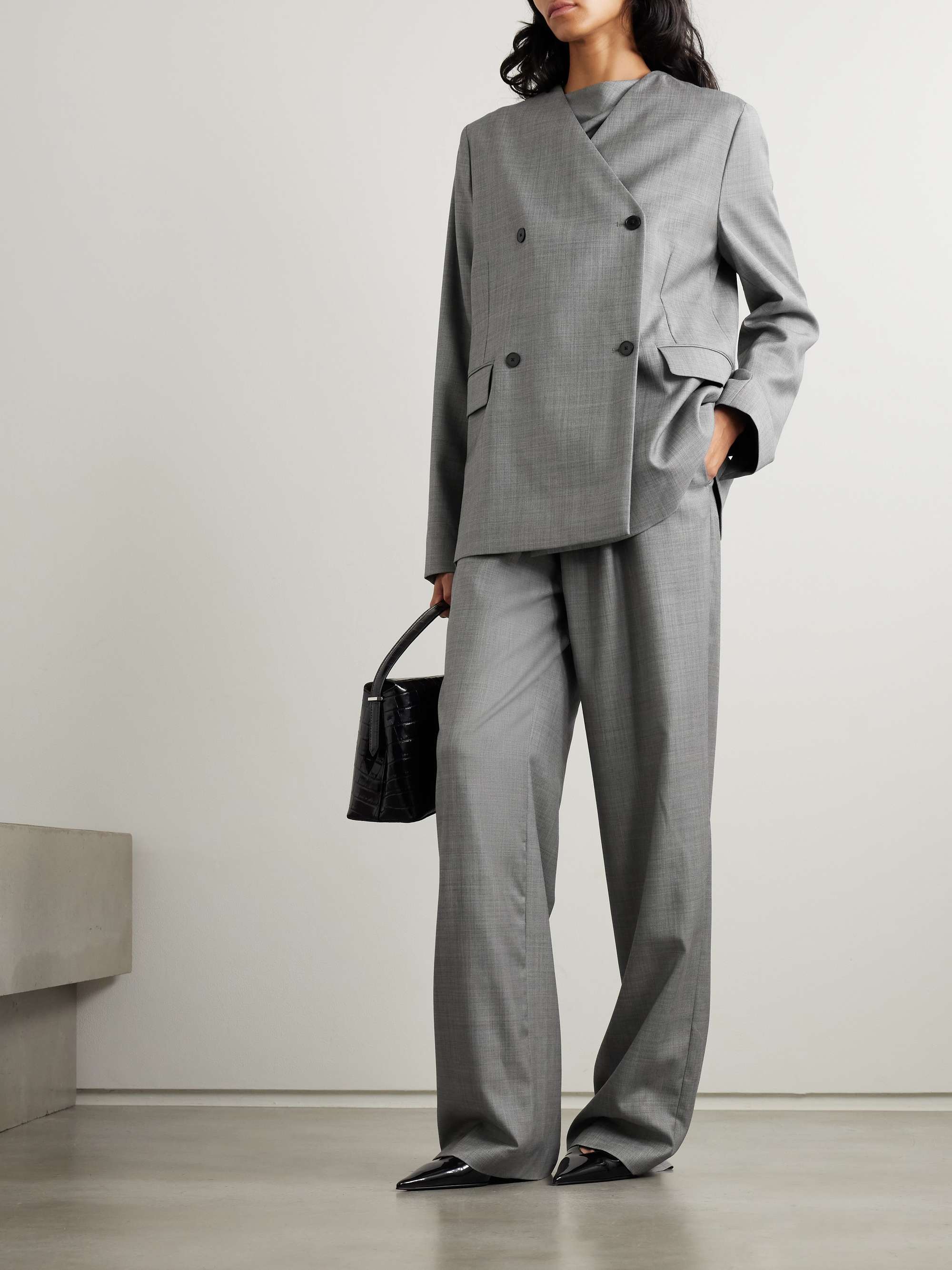 Altair double-breasted wool-twill blazer view