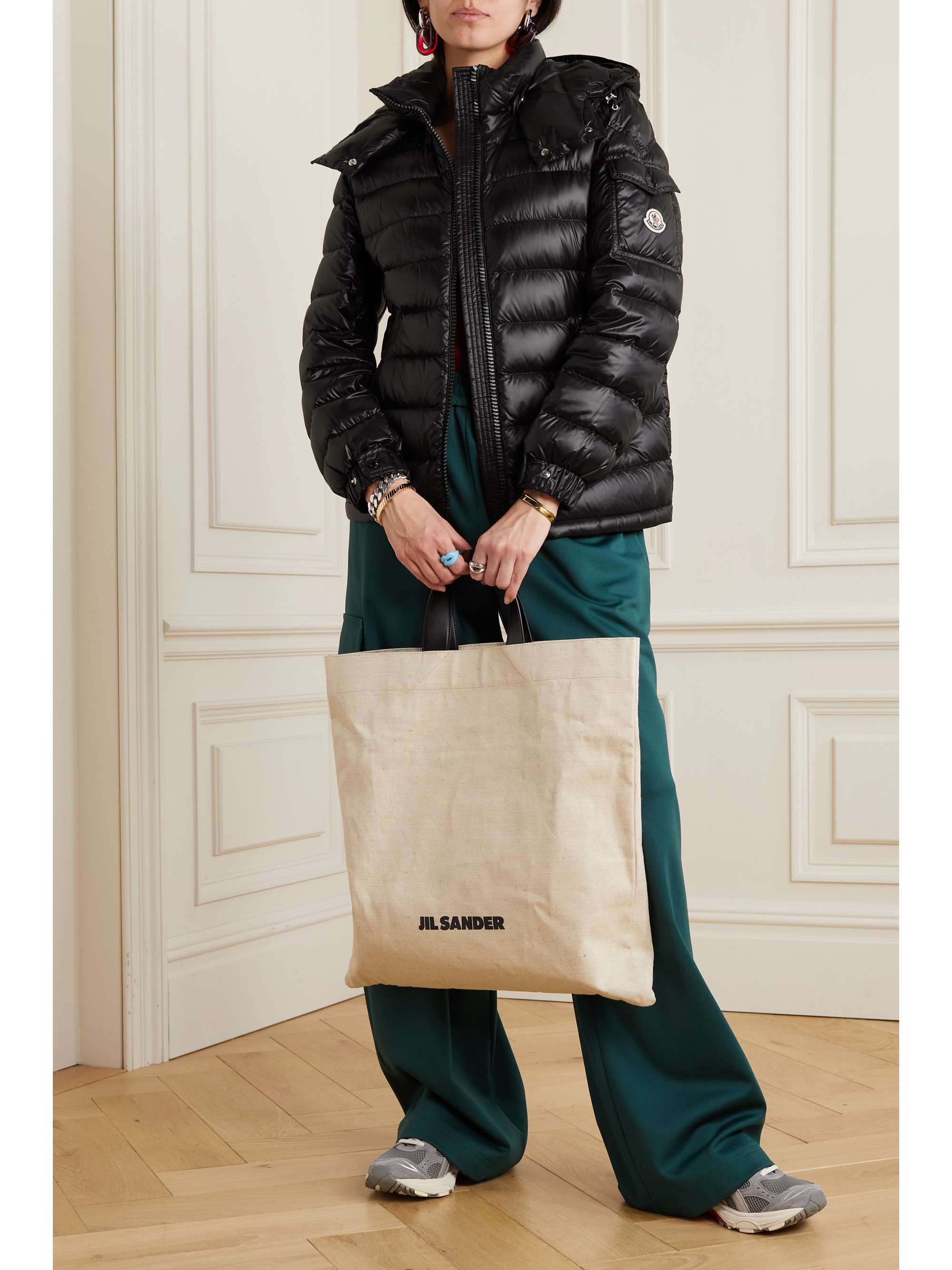 Dalles hooded quilted padded shell down jacket view