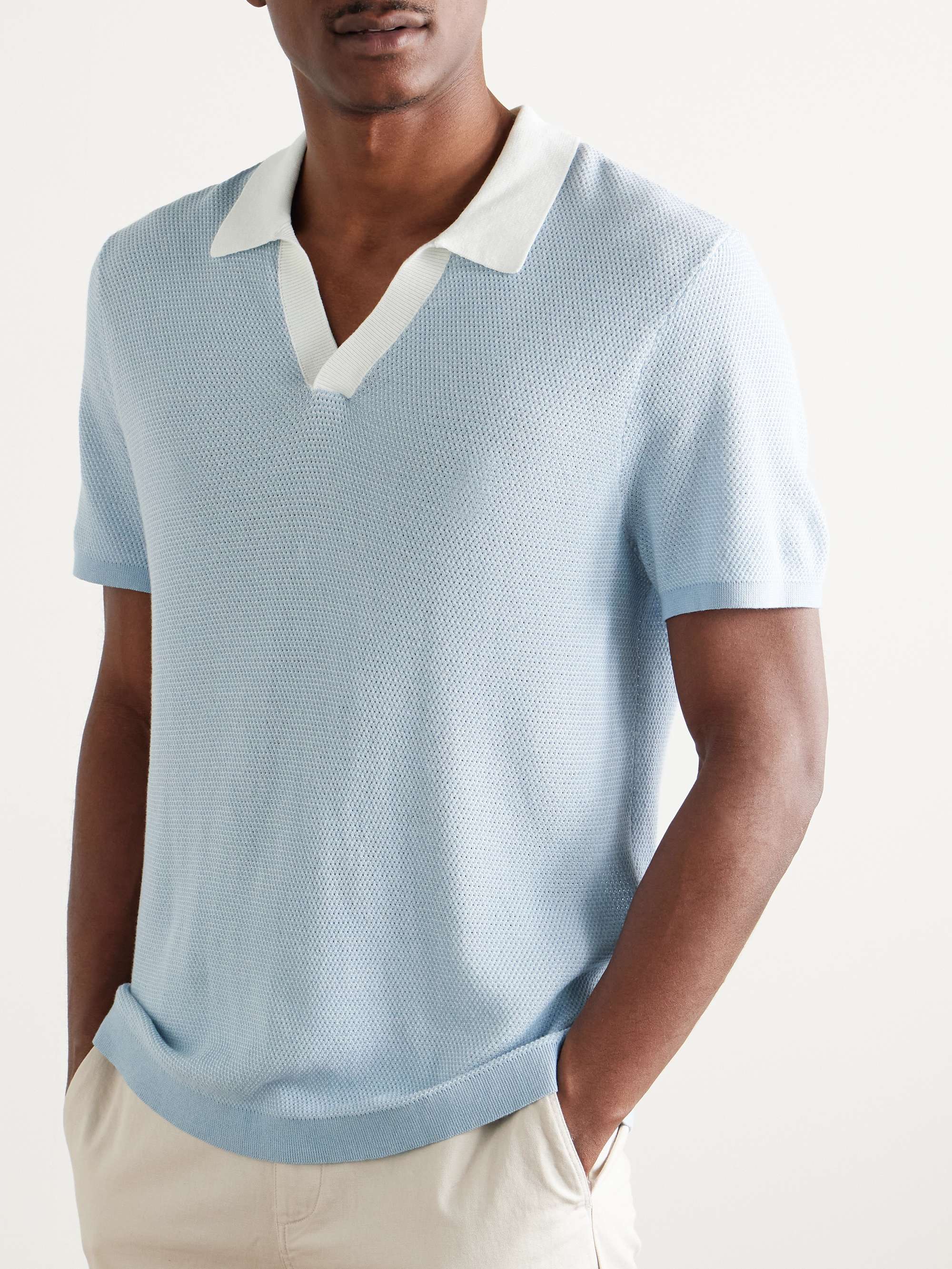 Johnny Two-Tone Cotton Polo Shirt view