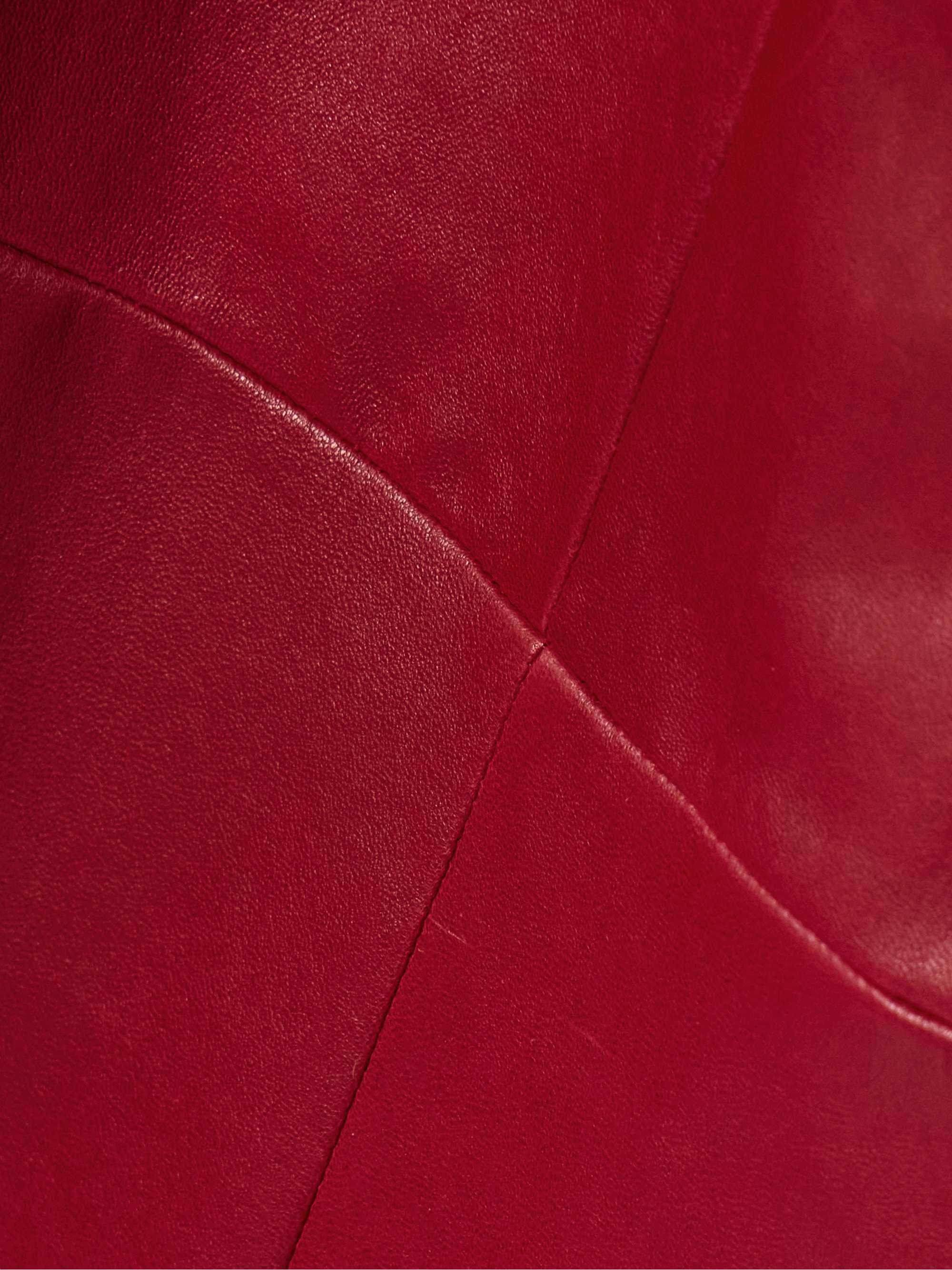 Caro paneled leather midi dress view