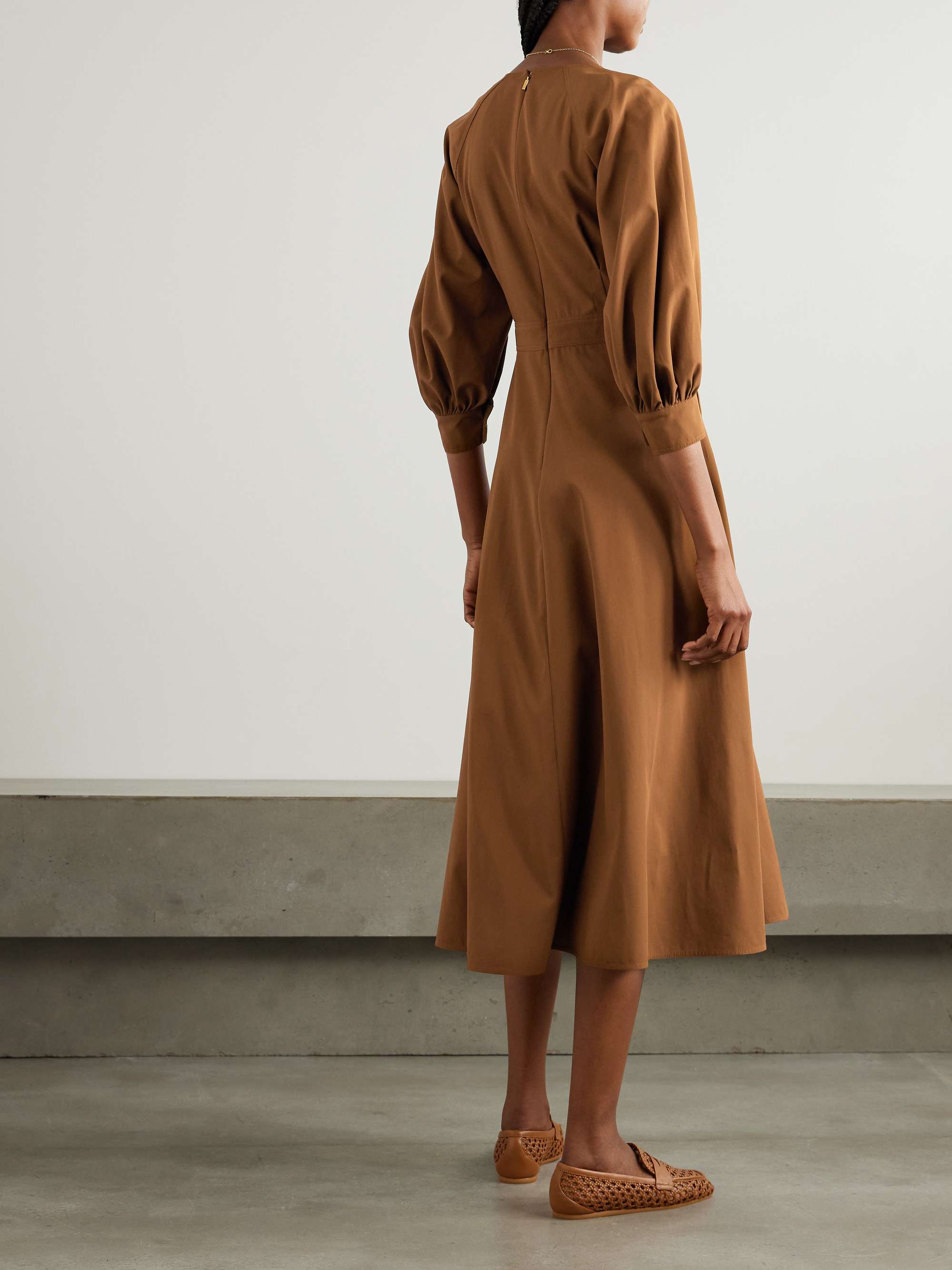 Pedaggi paneled cotton midi dress view
