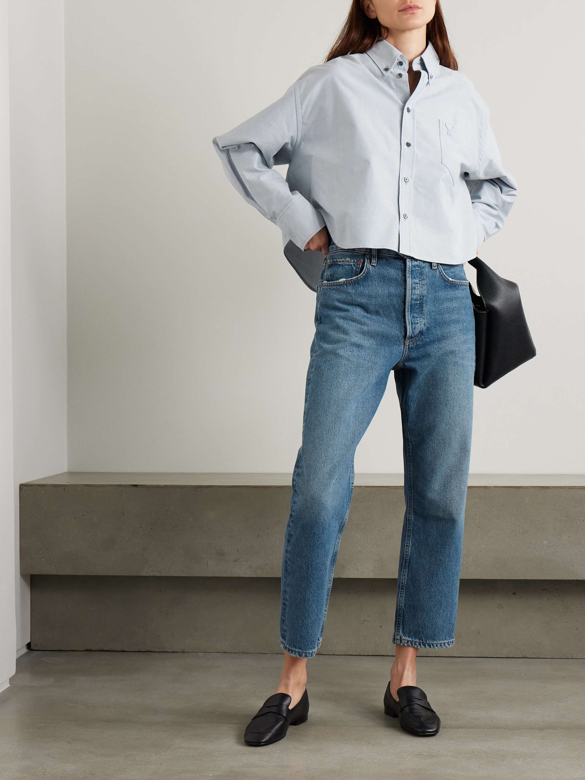 '90s Crop mid-rise straight-leg jeans view