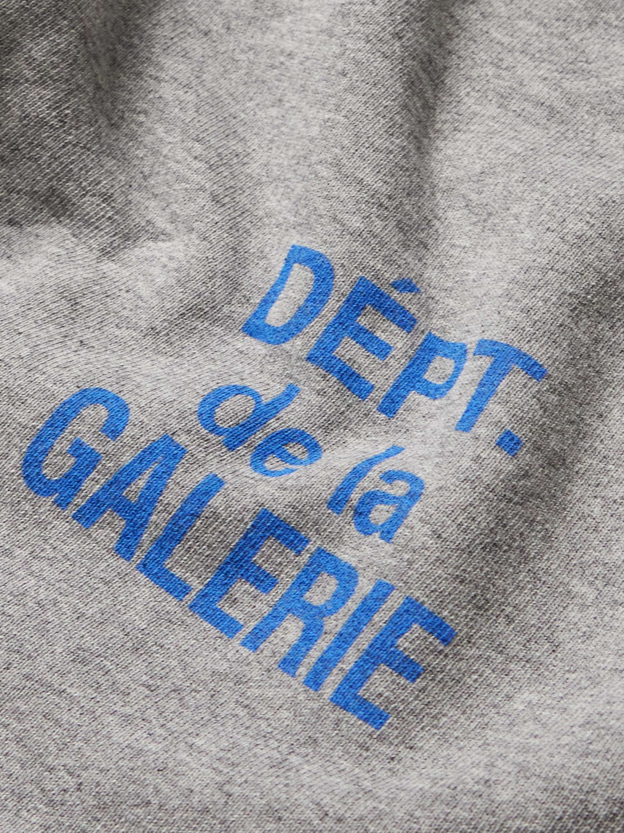 Straight-Leg Logo-Print Frayed Cotton-Jersey Drawstring Shorts view