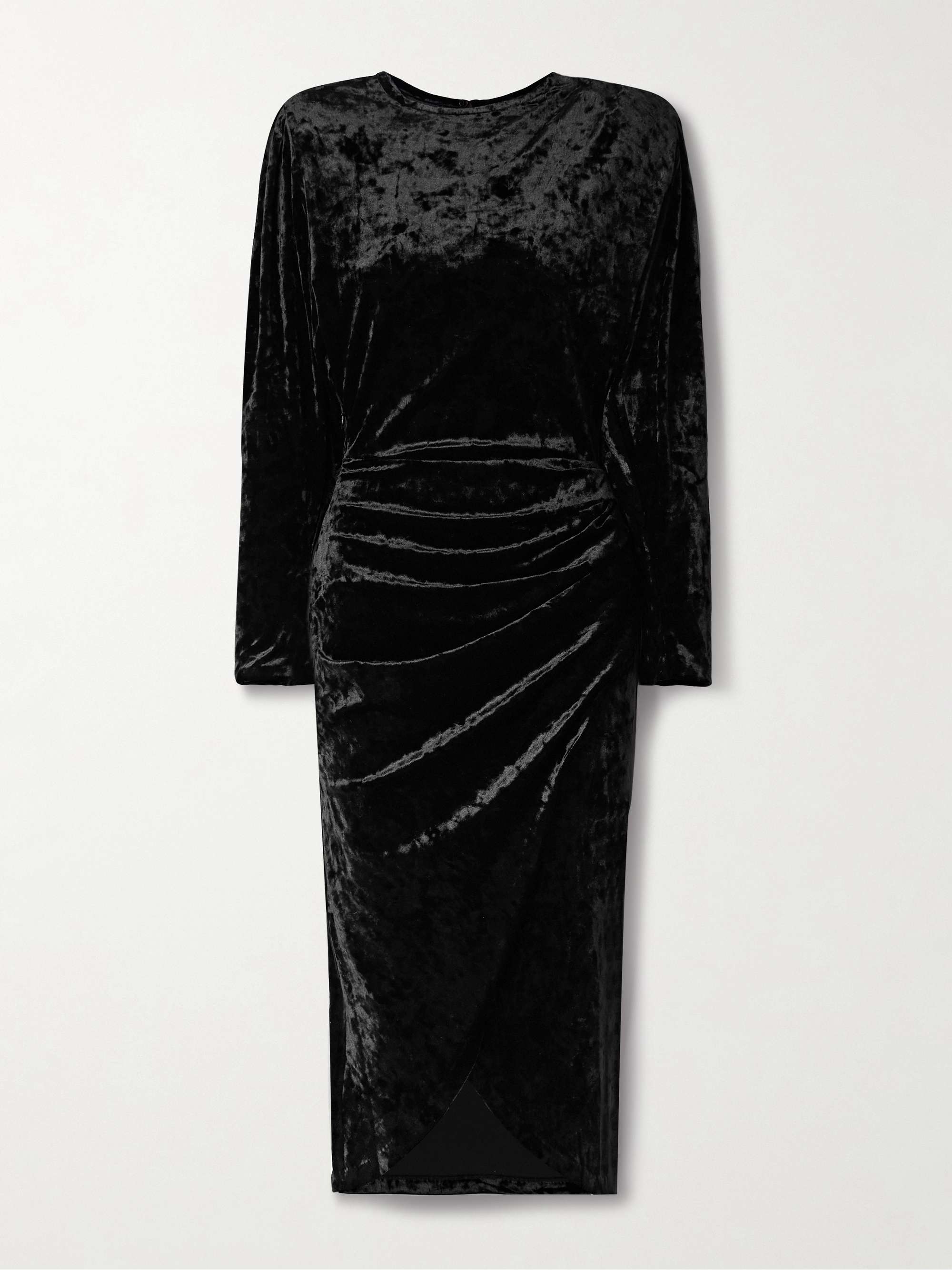 Hadley wrap-effect velvet midi dress view