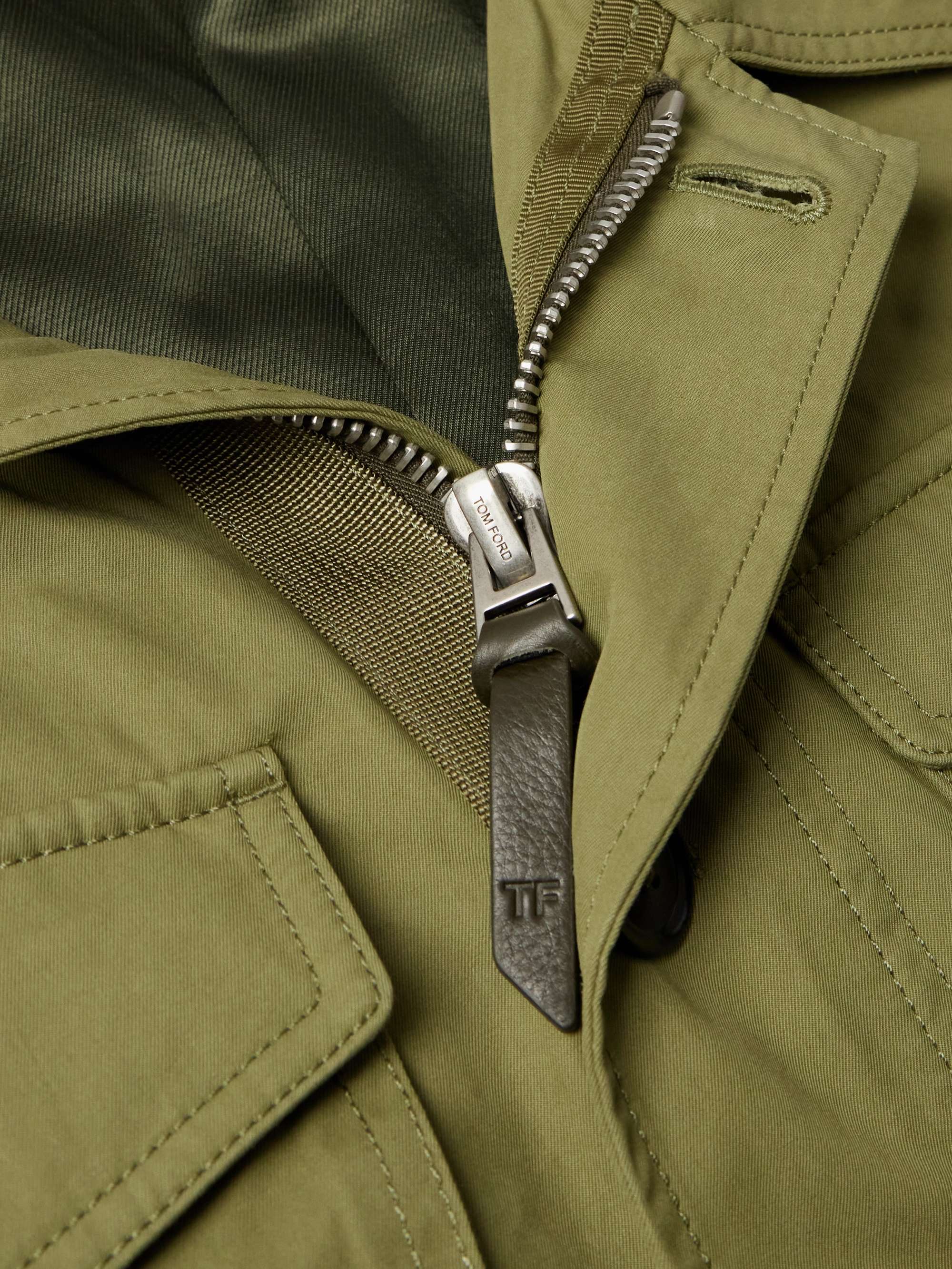 Peach Cotton-Gabardine Overshirt view