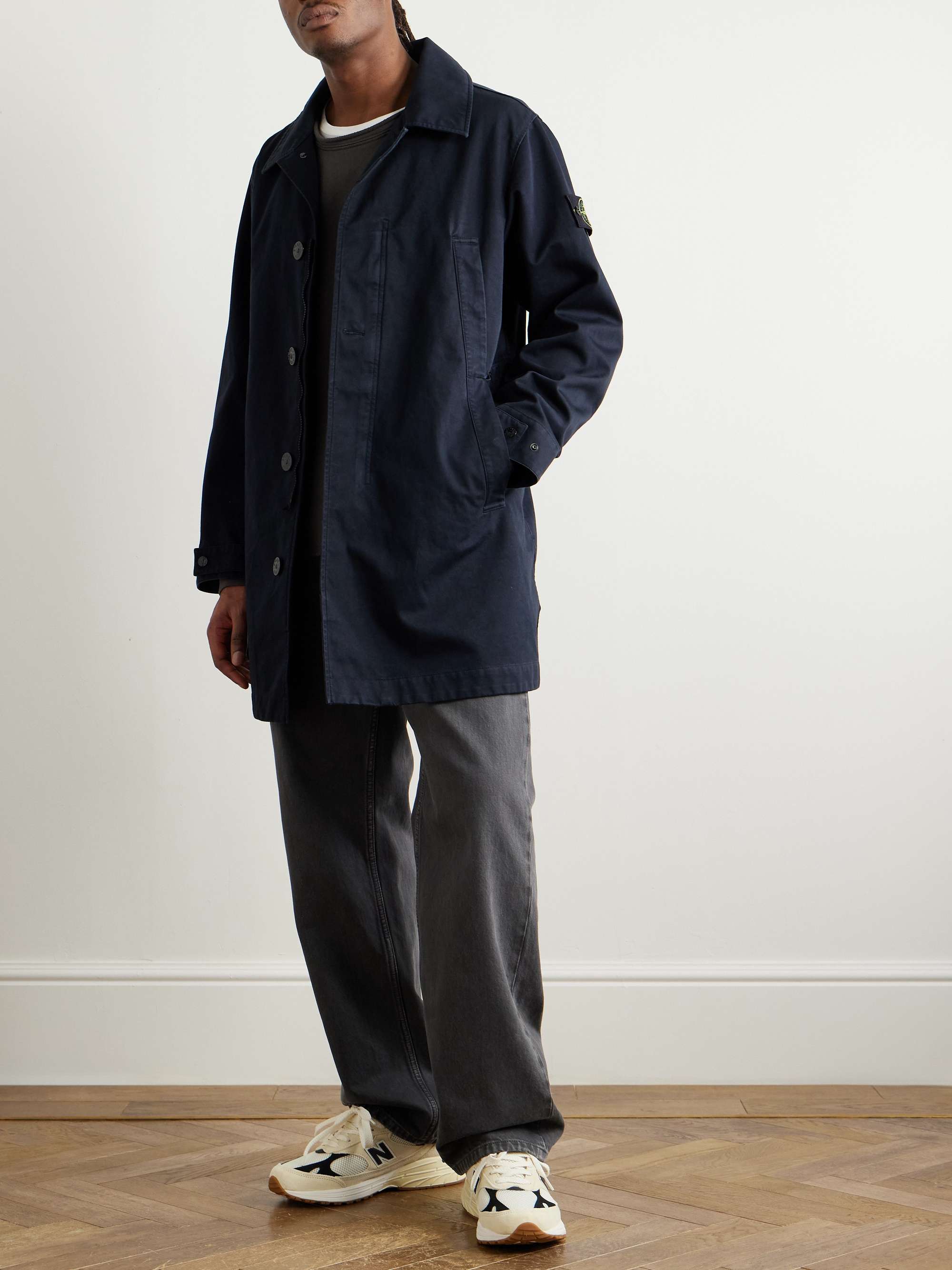 Garment-Dyed Organic Raso Gommato 3L Coat view