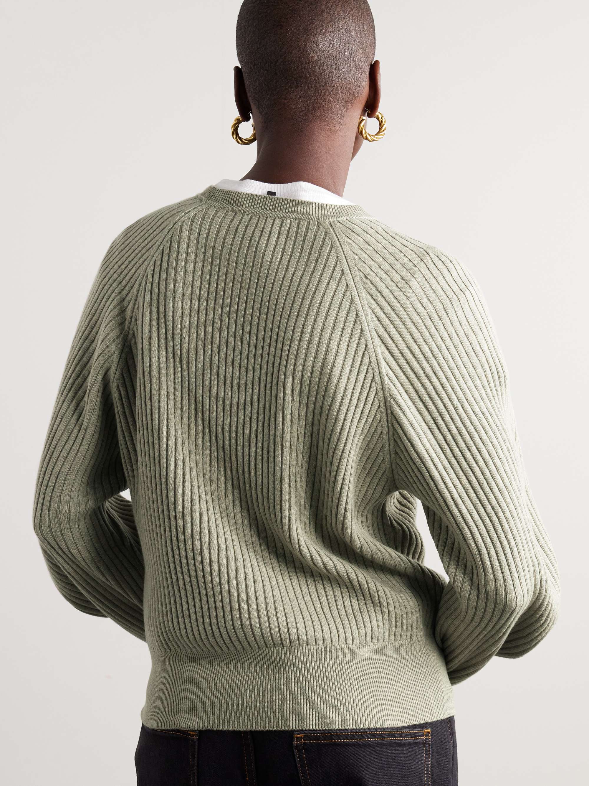 Ribbed cashmere sweater view