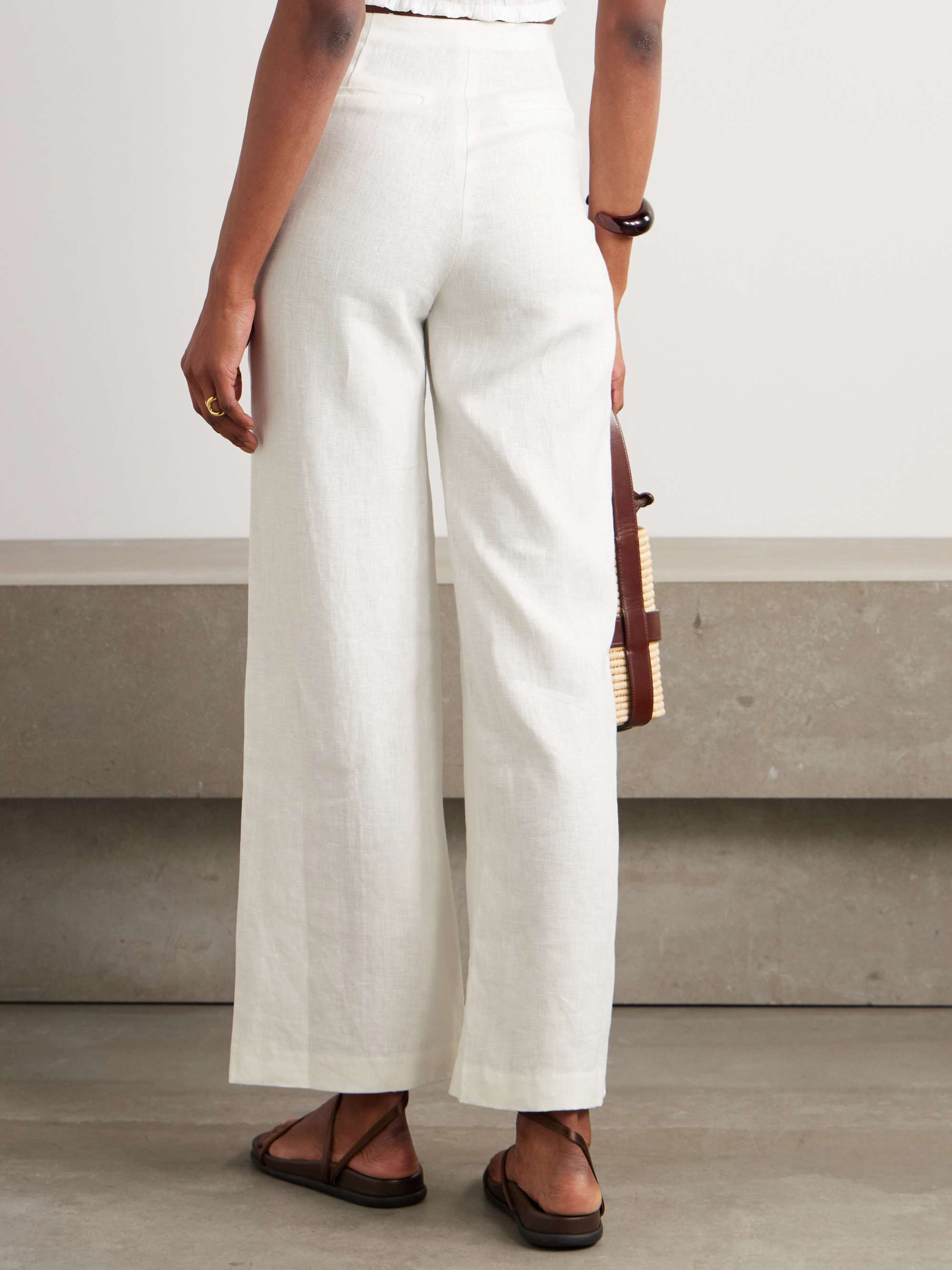 Lya linen straight-leg pants view