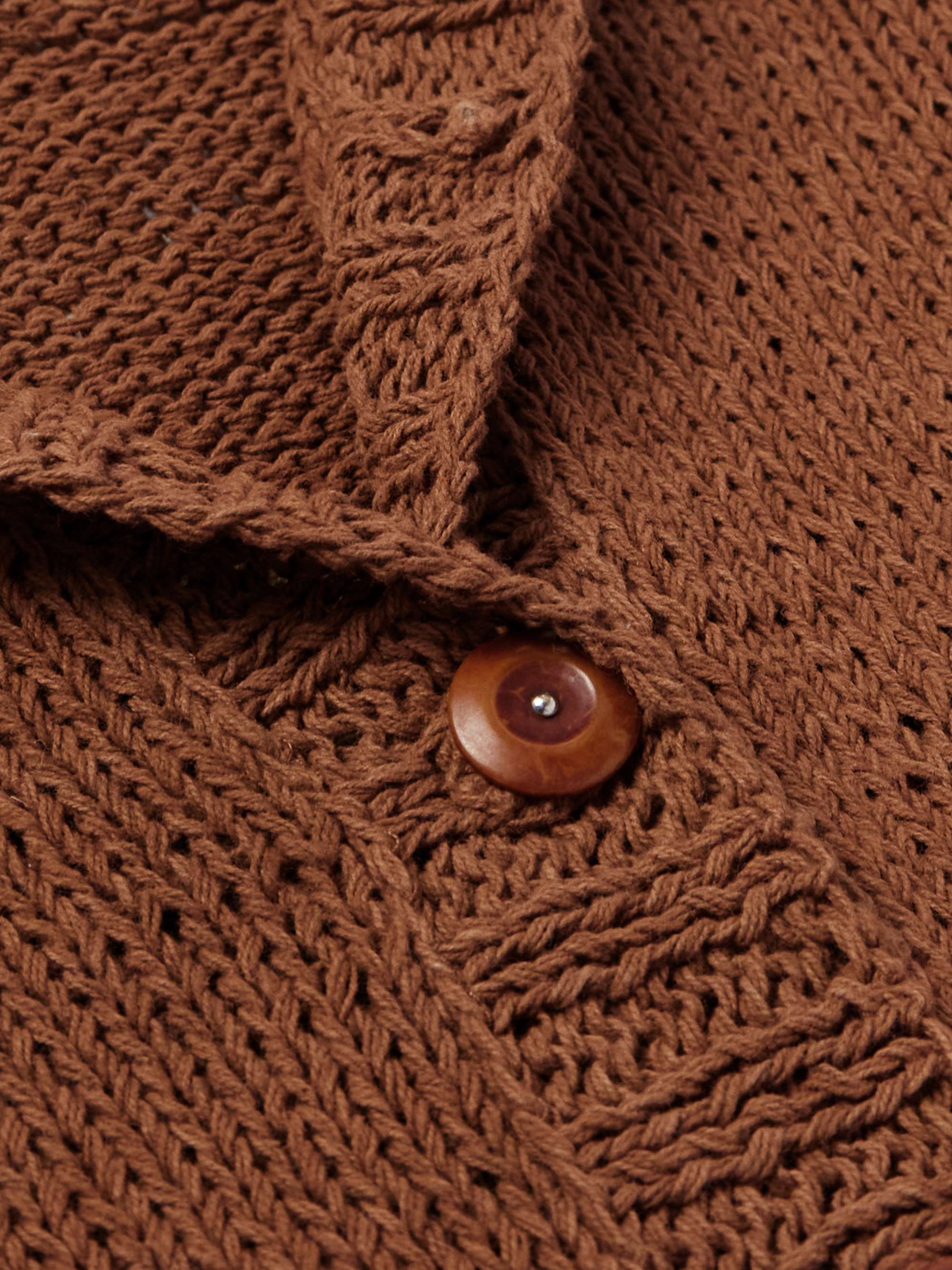Twinsun Appliquéd Jacquard-Knit Organic Cotton Cardigan view