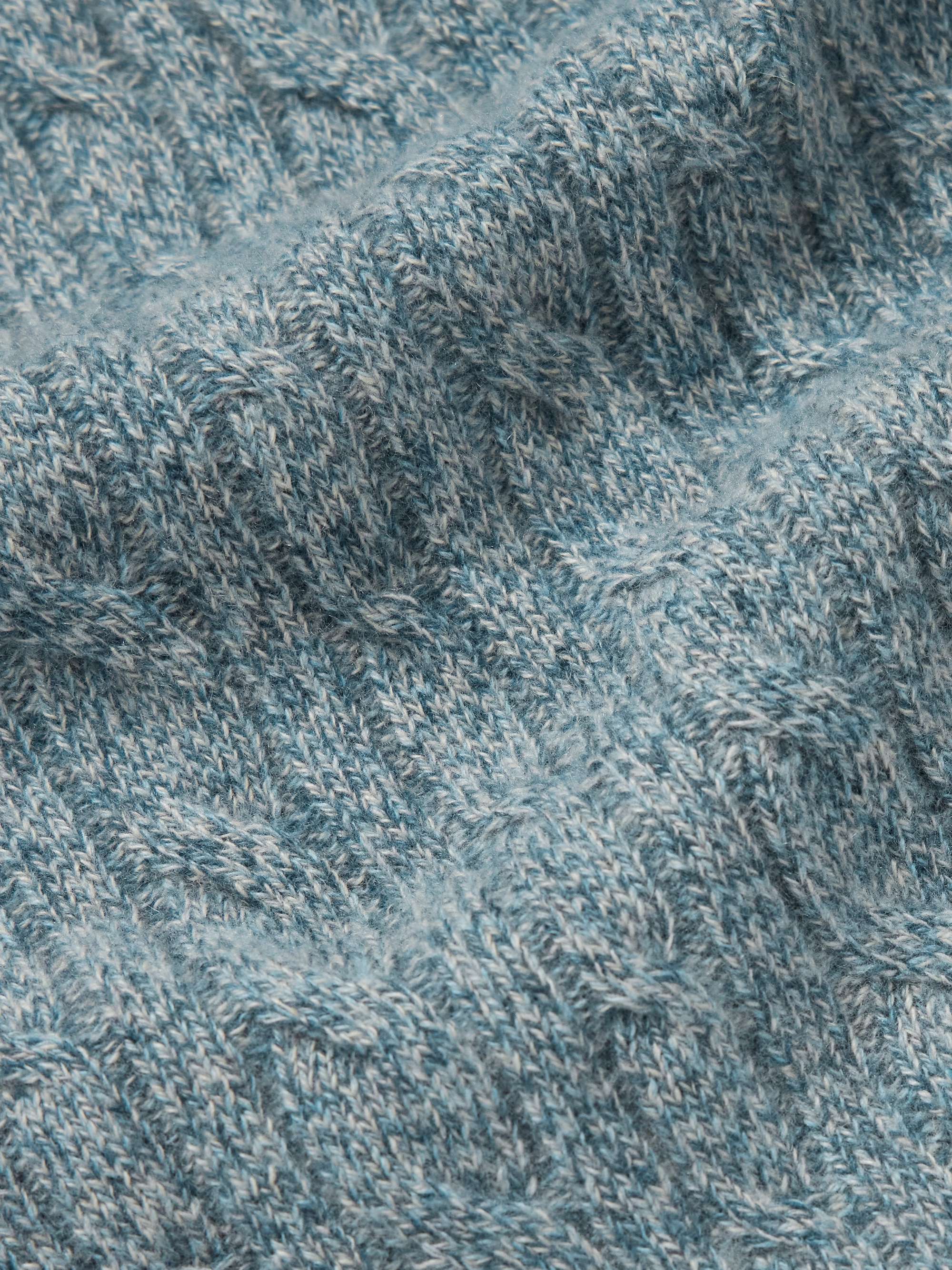 Cable-Knit Cashmere Polo Sweater view