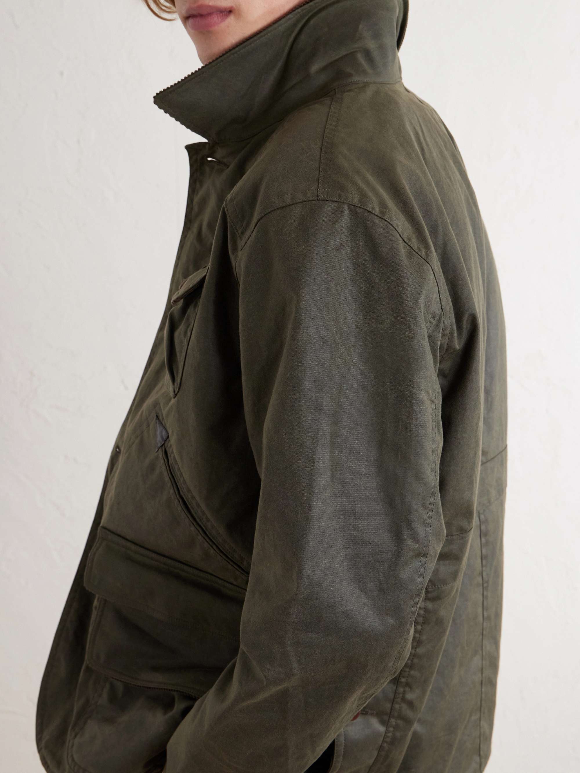 Polo Country Corduroy and Leather-Trimmed Waxed Cotton-Canvas Field Jacket view