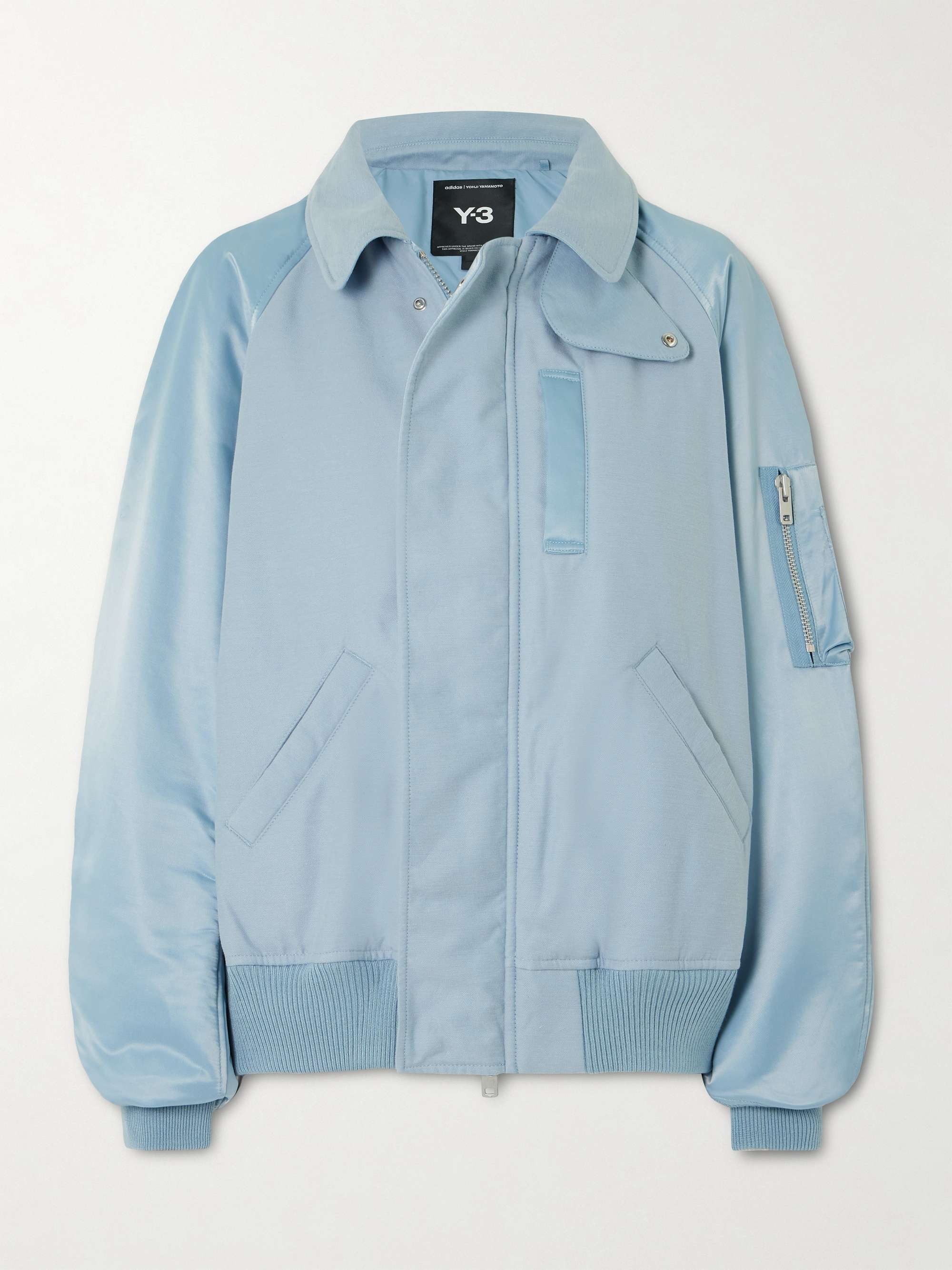 + Y-3 sateen and flannel bomber jacket view