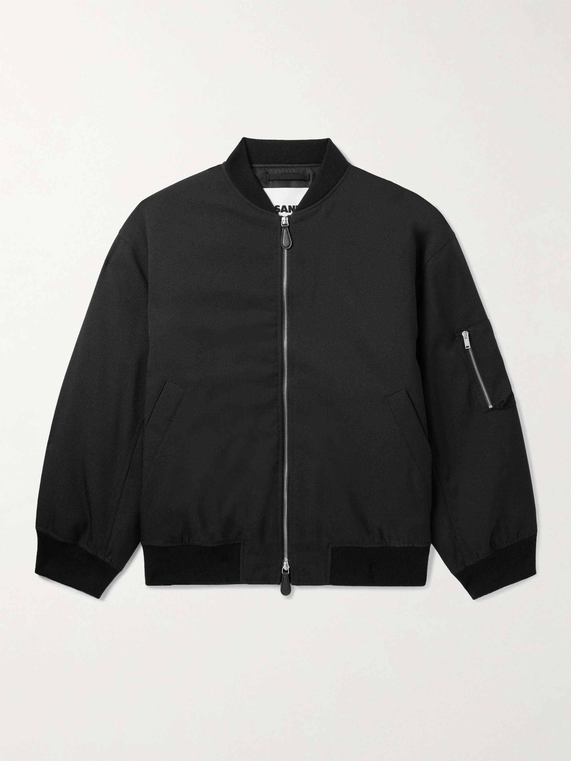 Padded Gabardine Bomber Jacket view