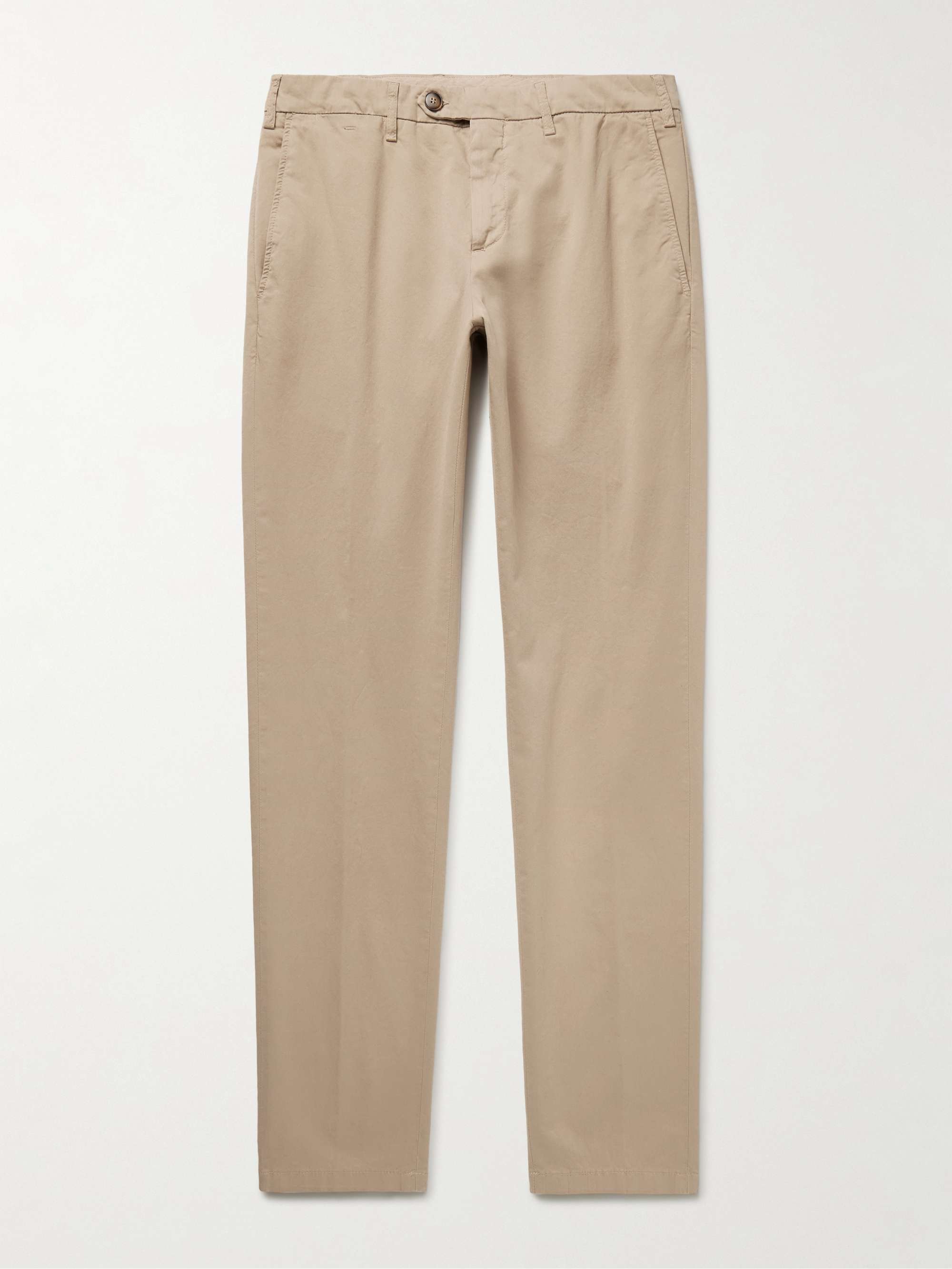 Slim-Fit Straight-Leg Cotton-Blend Twill Chinos view