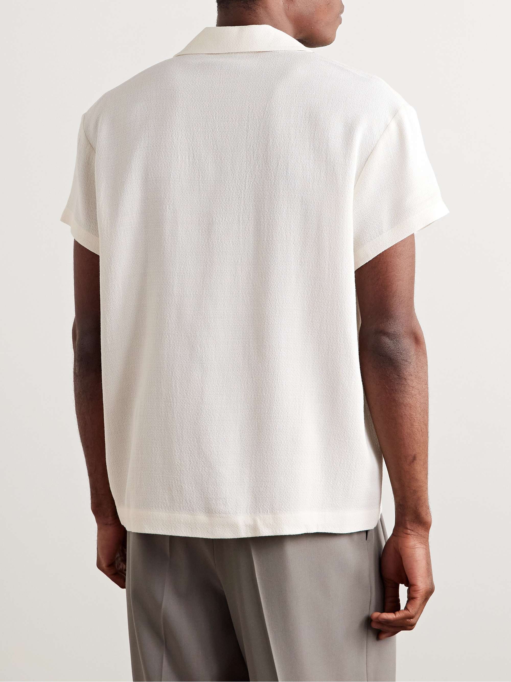 Mael Camp-Collar Crepe Shirt view