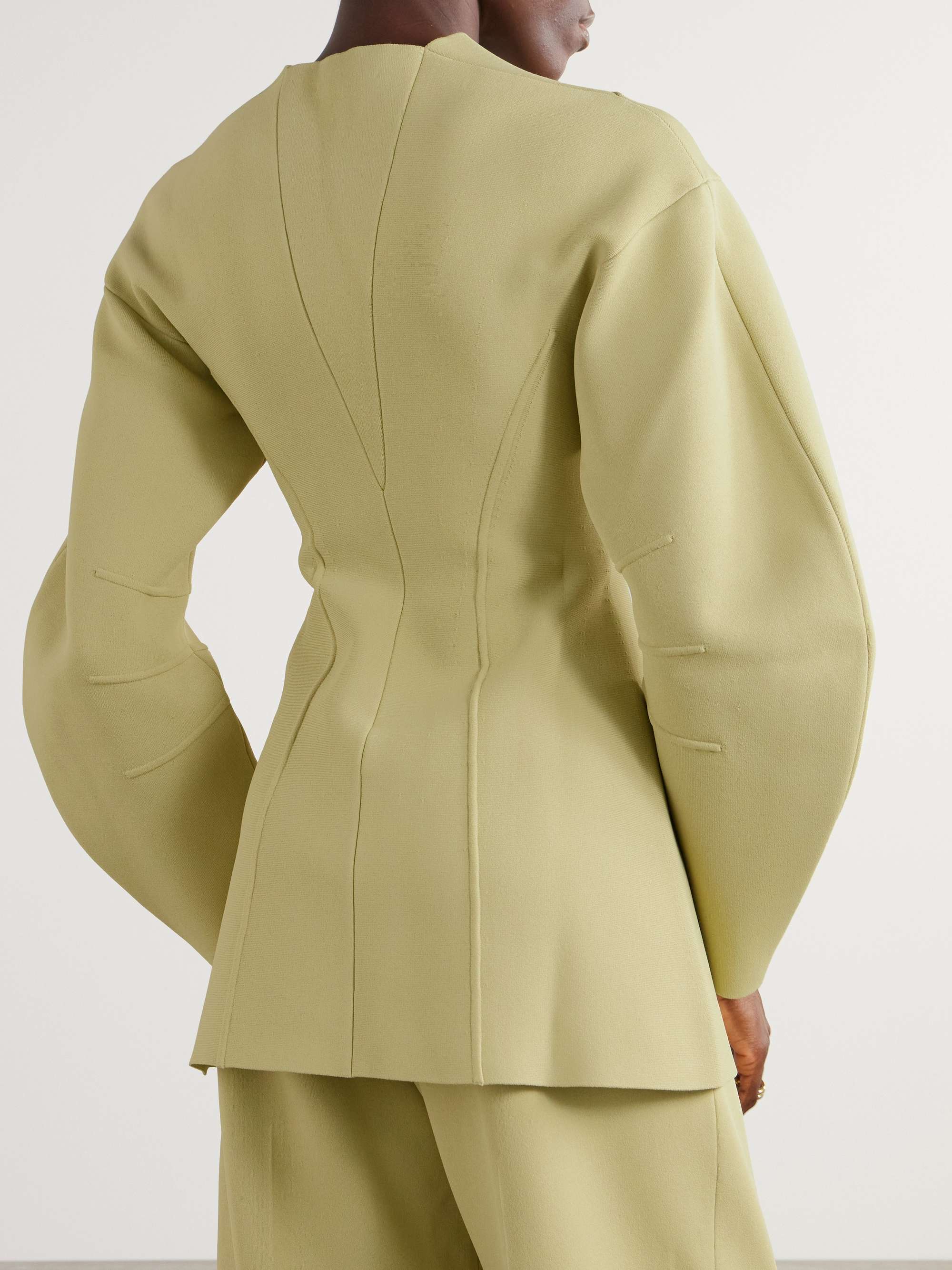 Paneled knitted sweater view