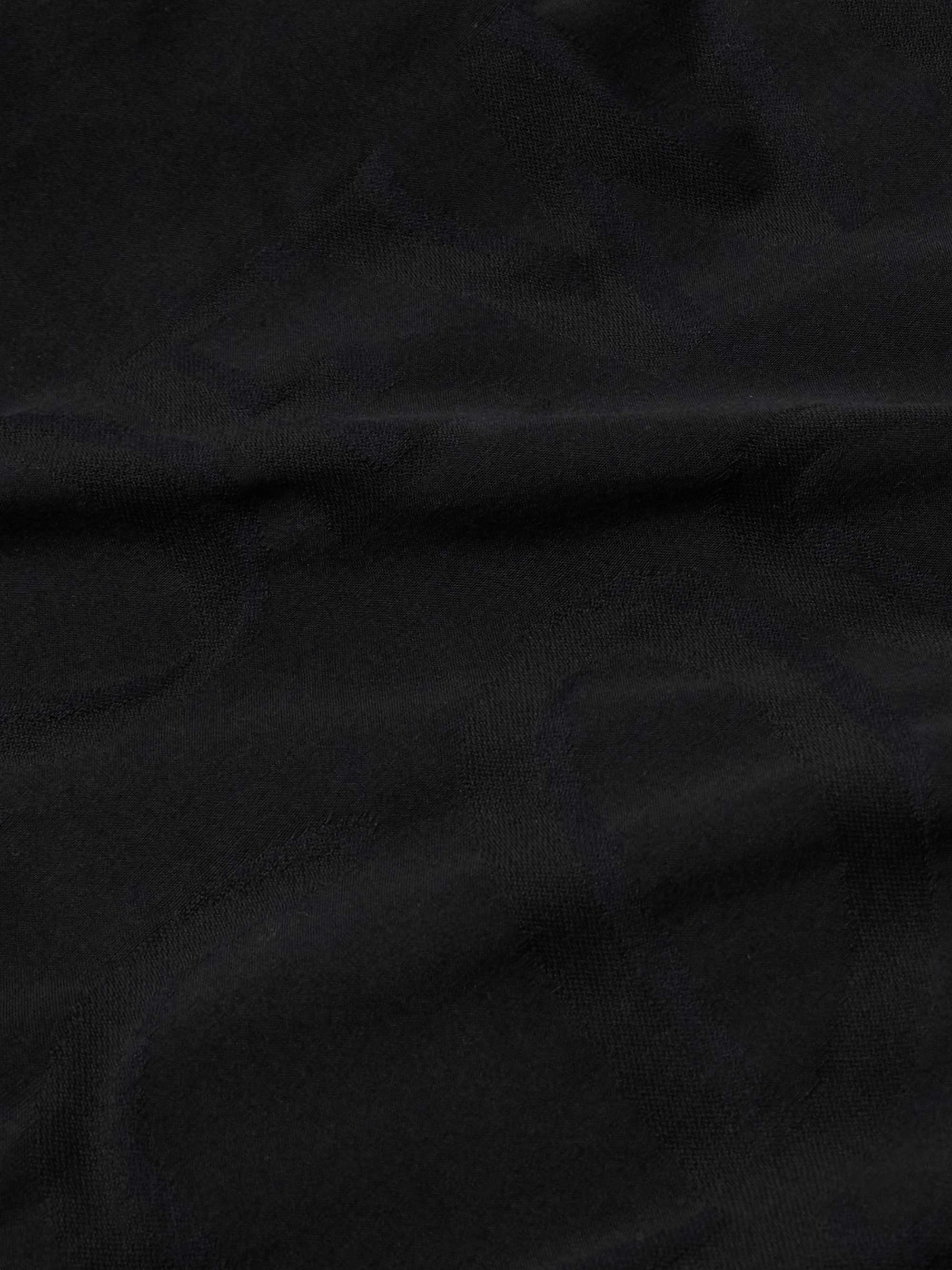 Cotton-Jacquard Hooded Overshirt view