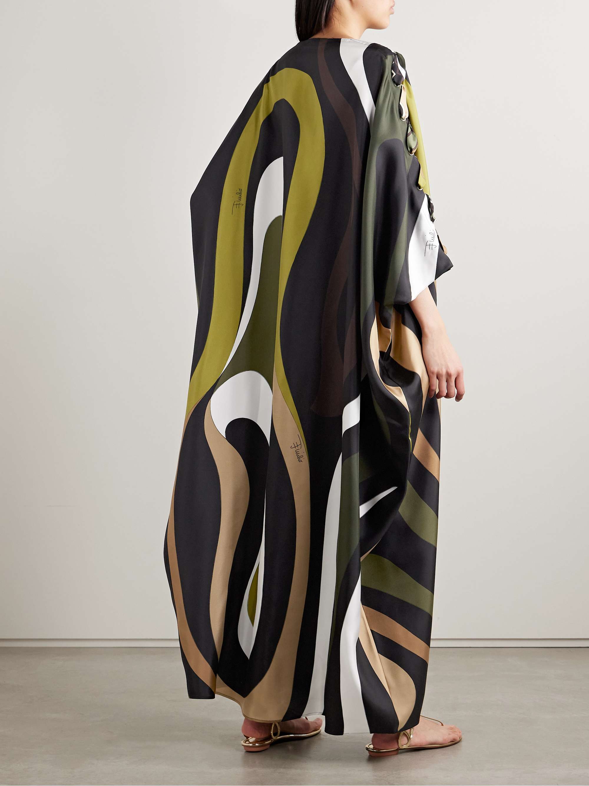 Big Marmo printed silk-twill kaftan view
