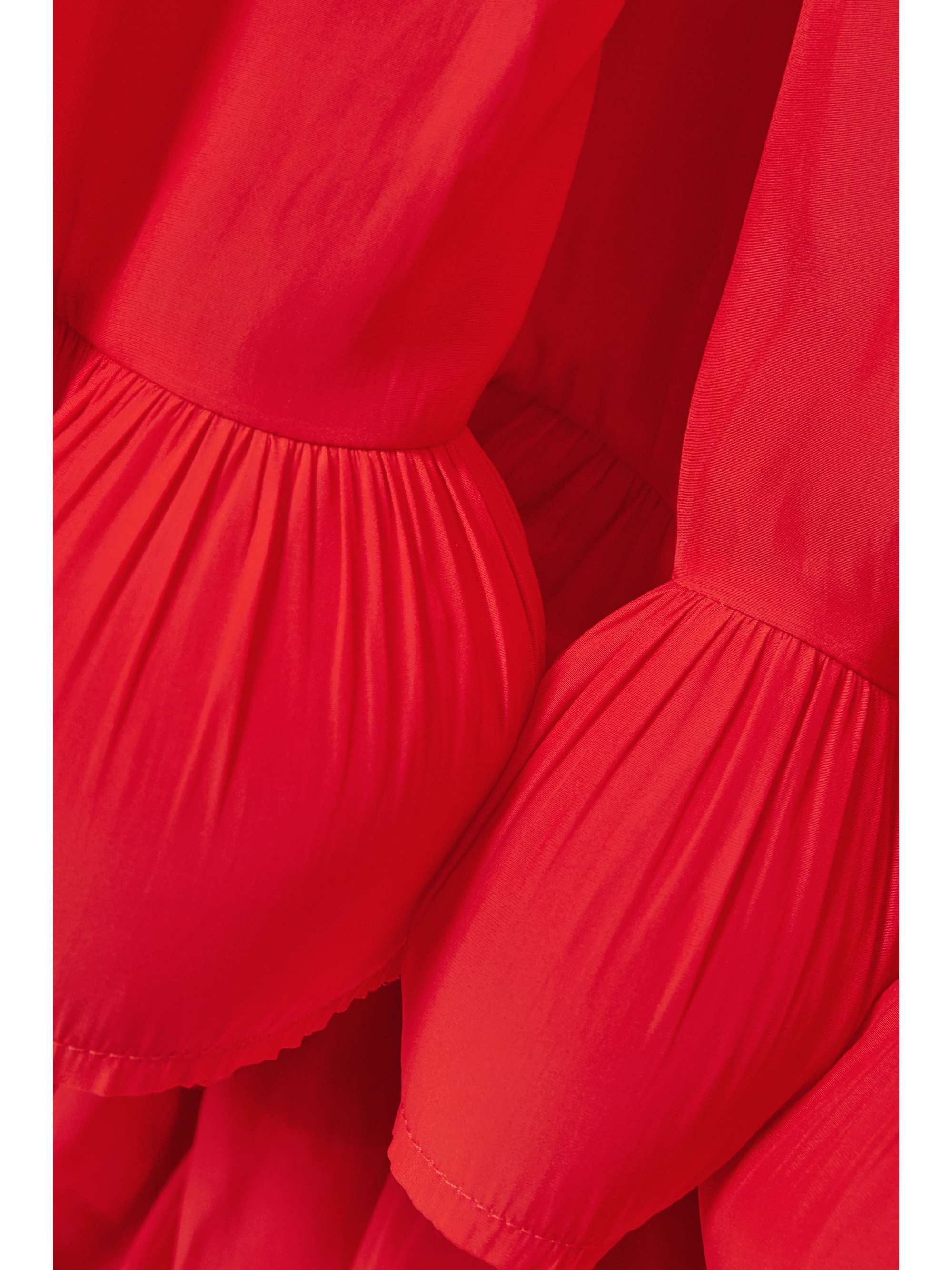 Ruffled charmeuse gown view