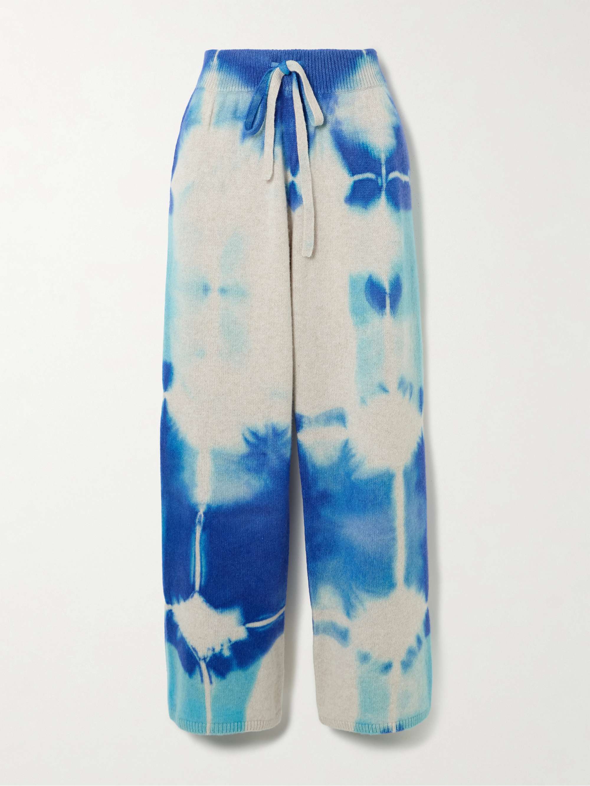 Rorschach tie-dyed cashmere straight-leg pants view