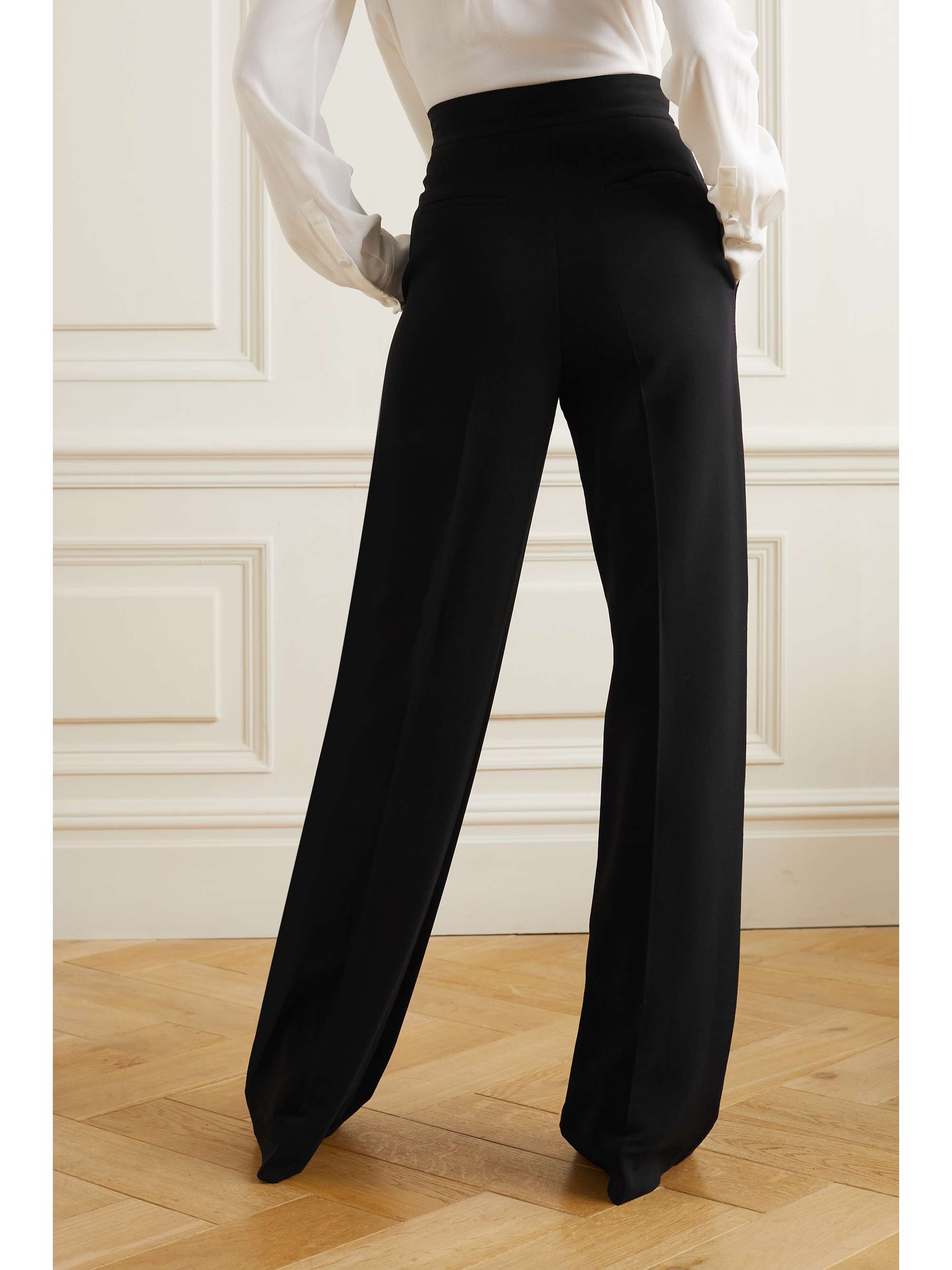 + NET SUSTAIN stretch-merino wool wide-leg pants view