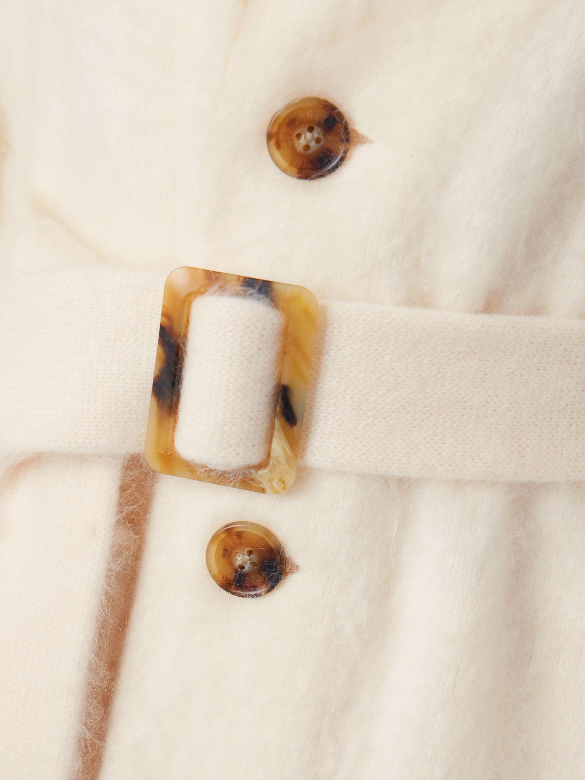 Grizzly belted brushed-cashmere coat view