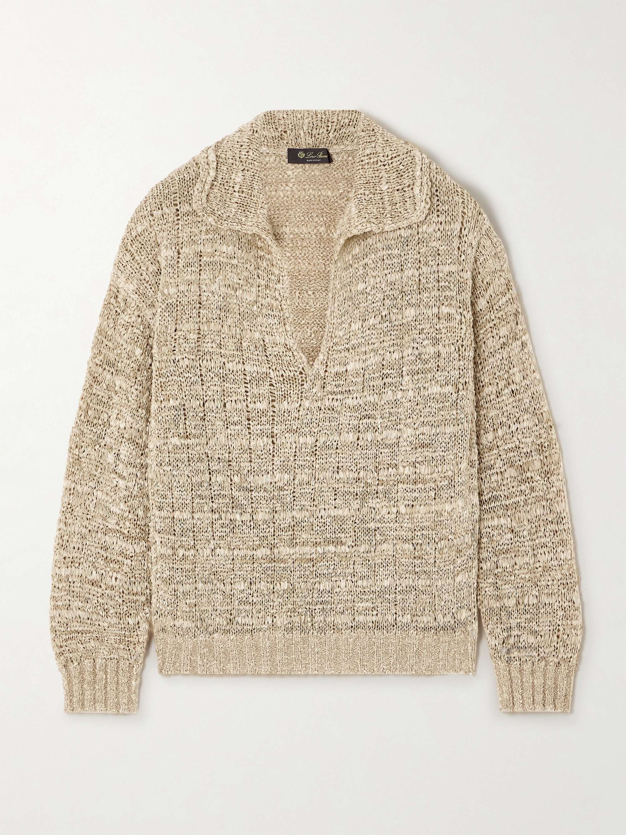 Open-knit silk sweater view