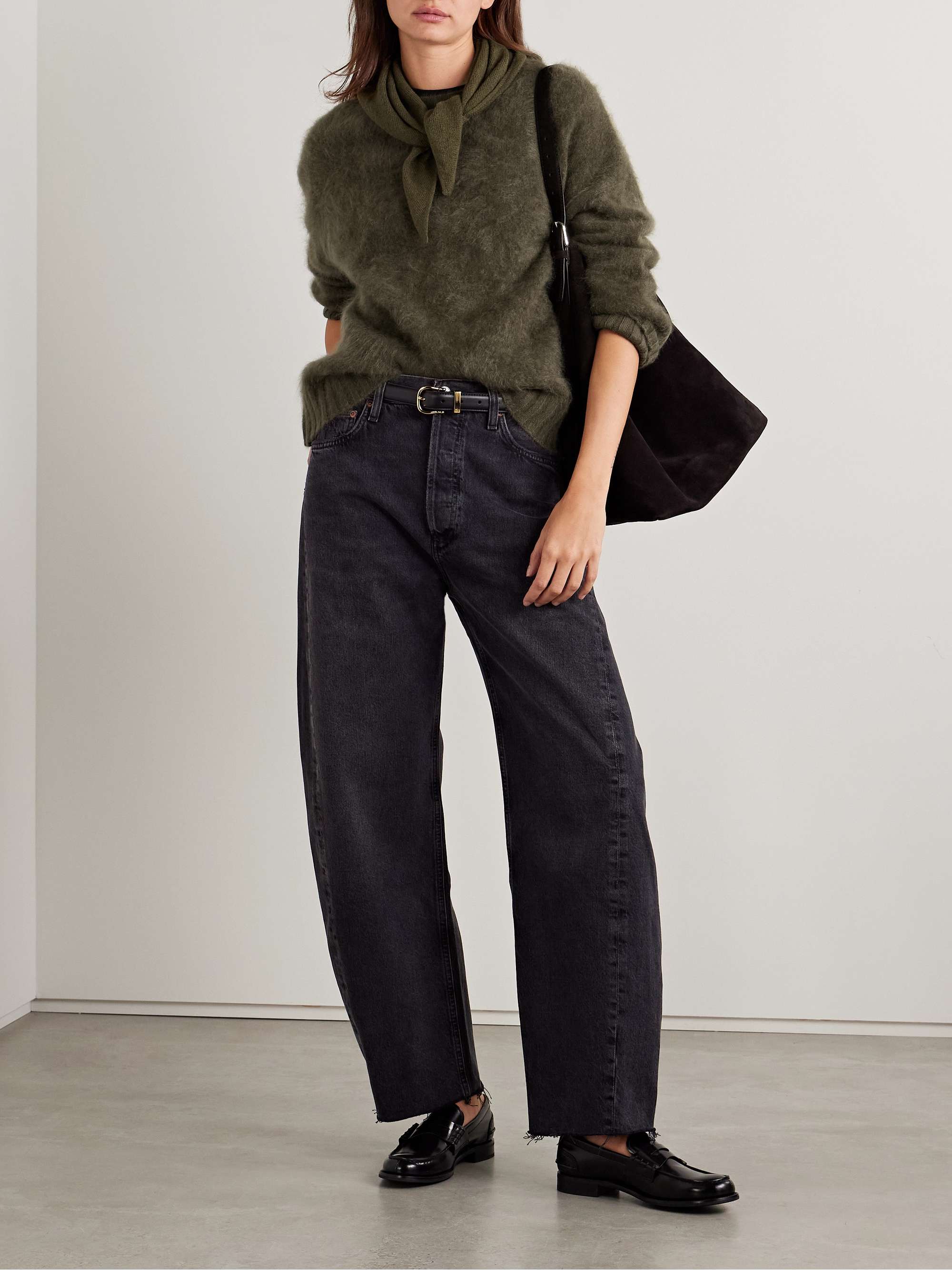 Brushed-cashmere sweater view
