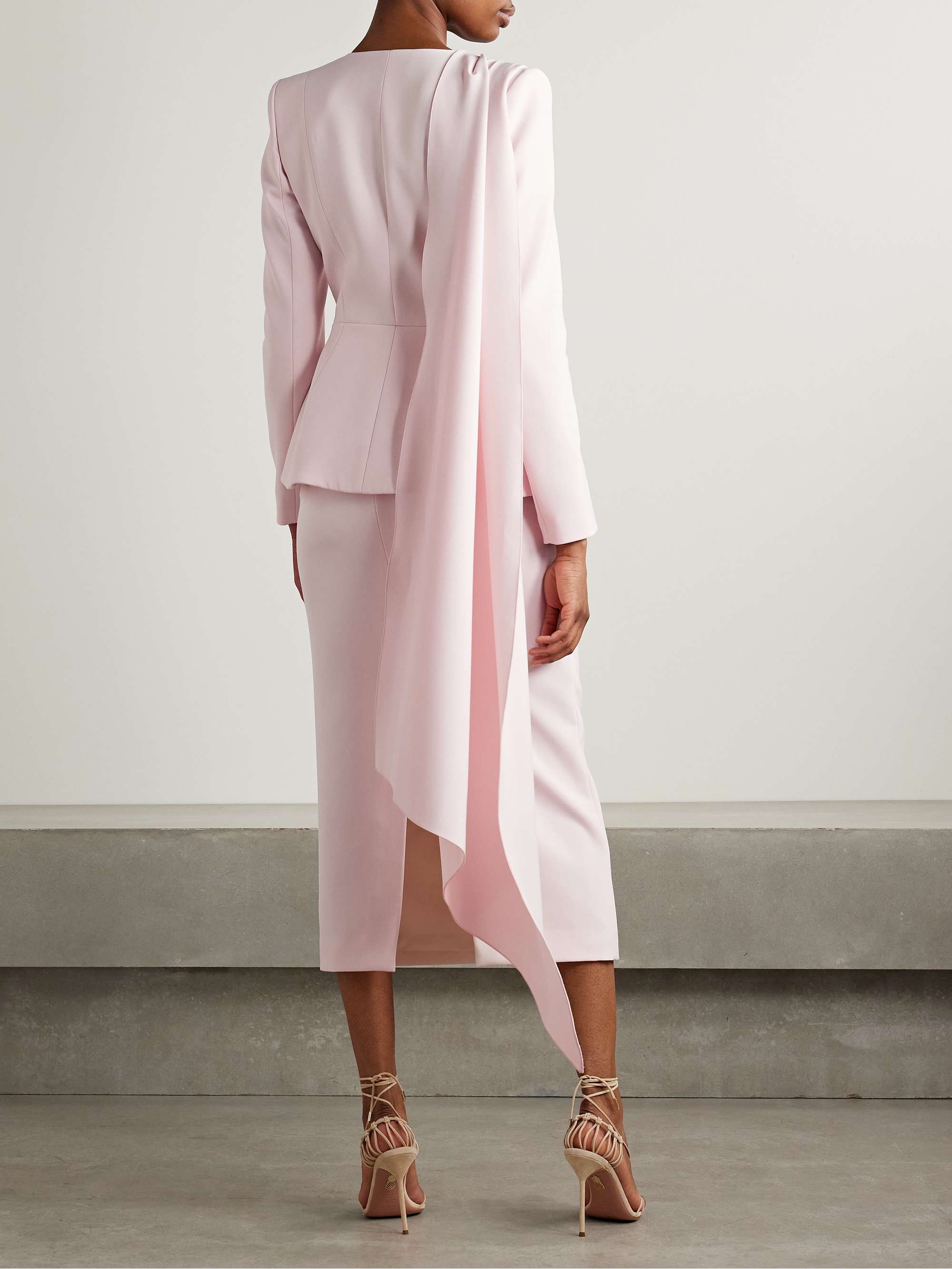 Sabina embellished draped crepe jacket view