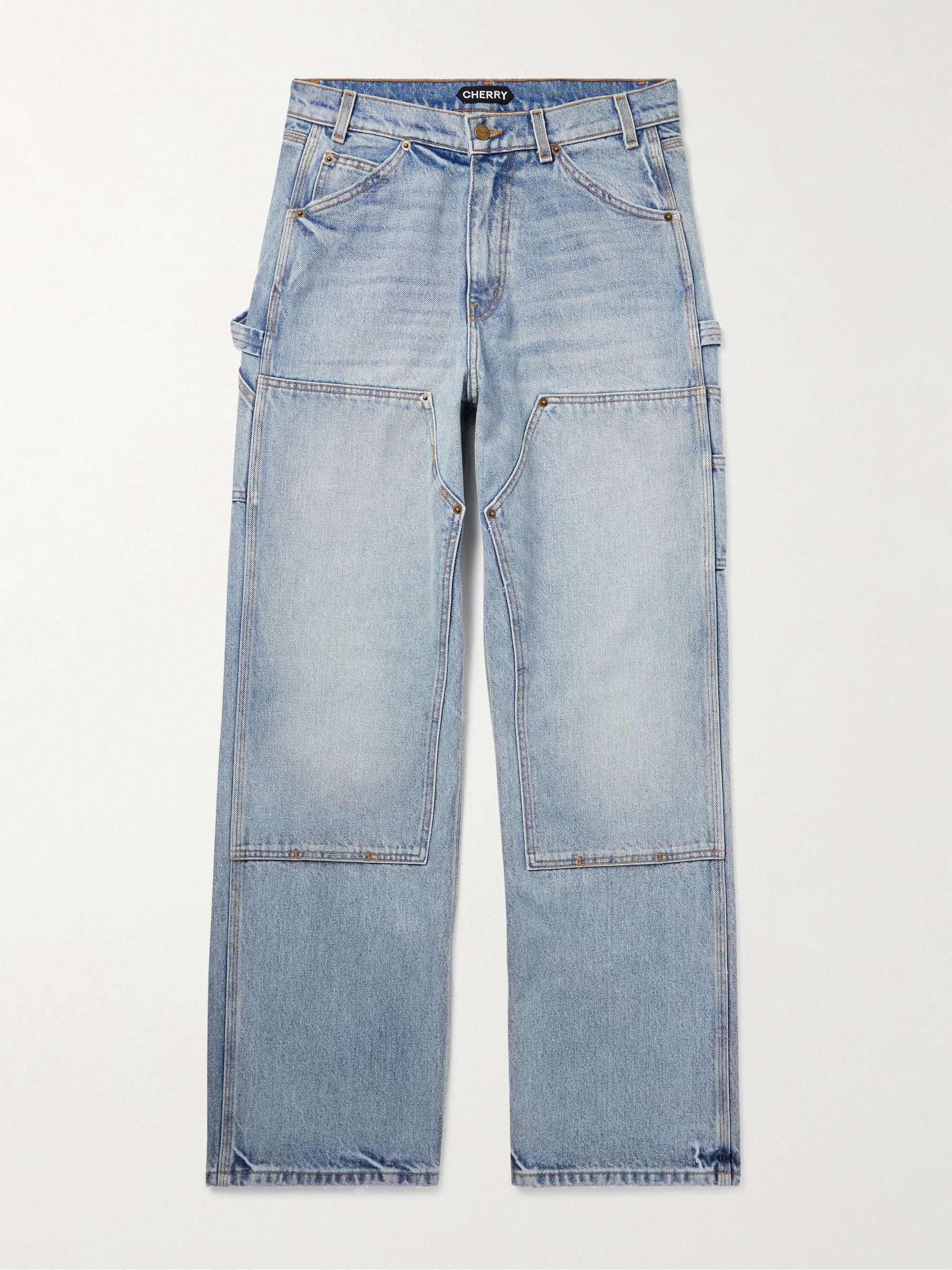 Double Knee Wide-Leg Jeans view