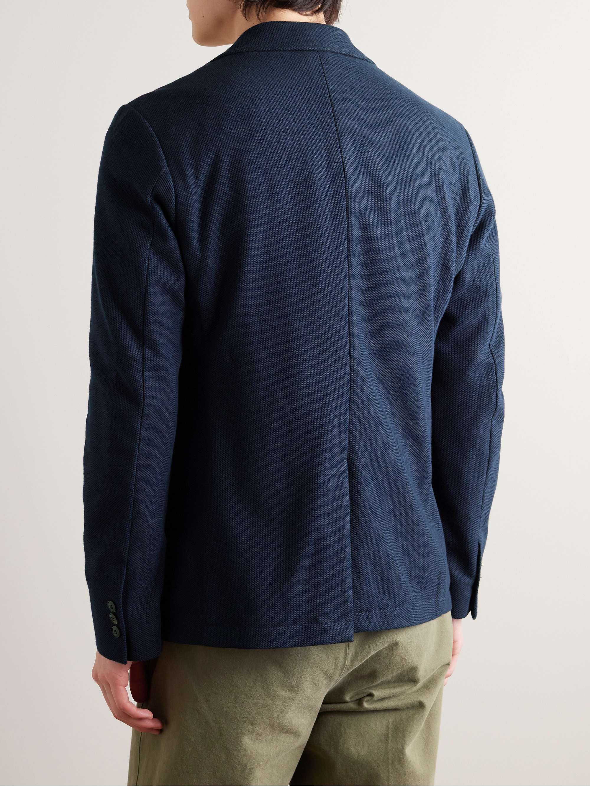 Unstructured Cotton-Piqué Blazer view