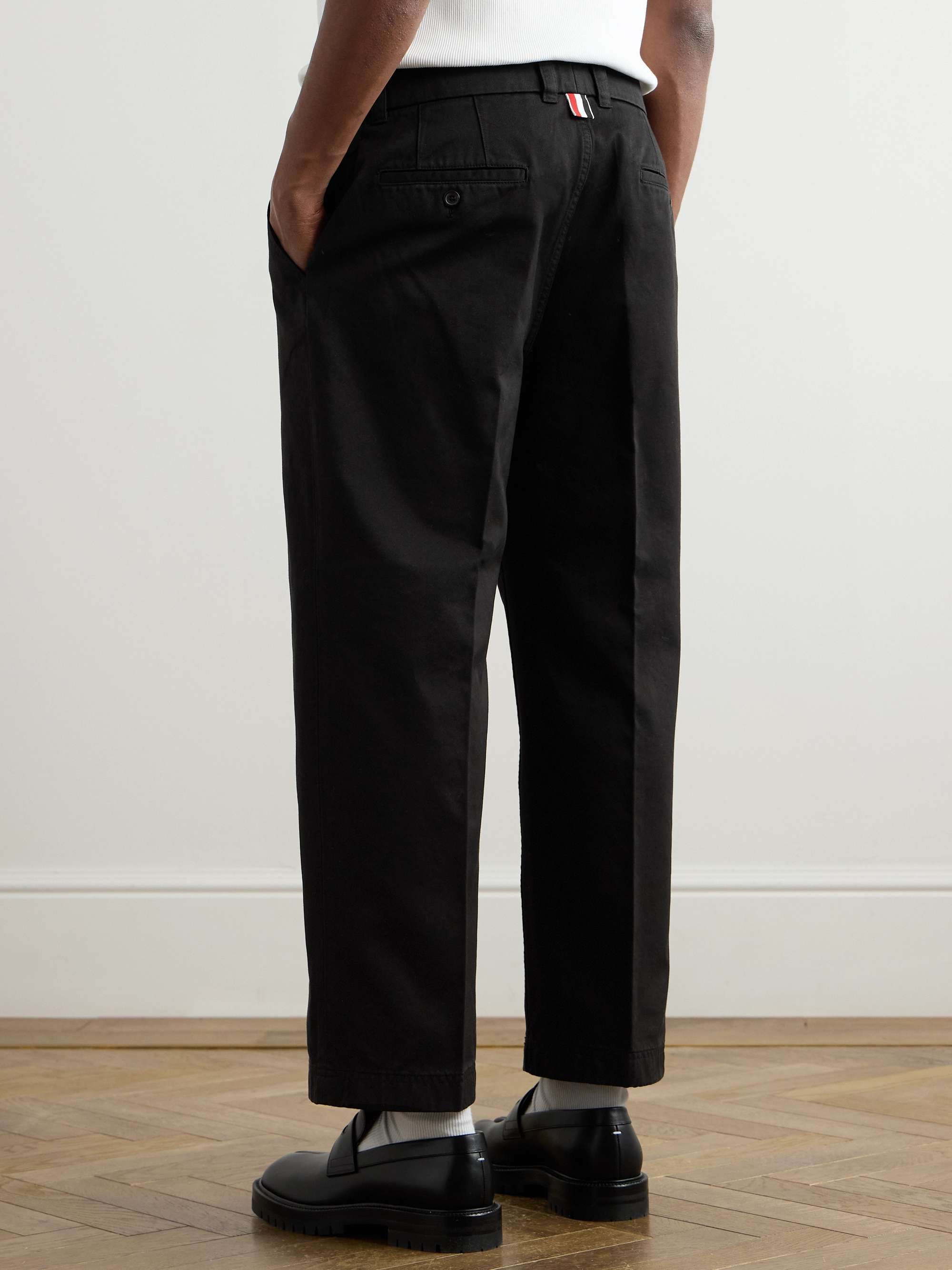 Utility Tapered Garment-Dyed Cotton-Twill Trousers view