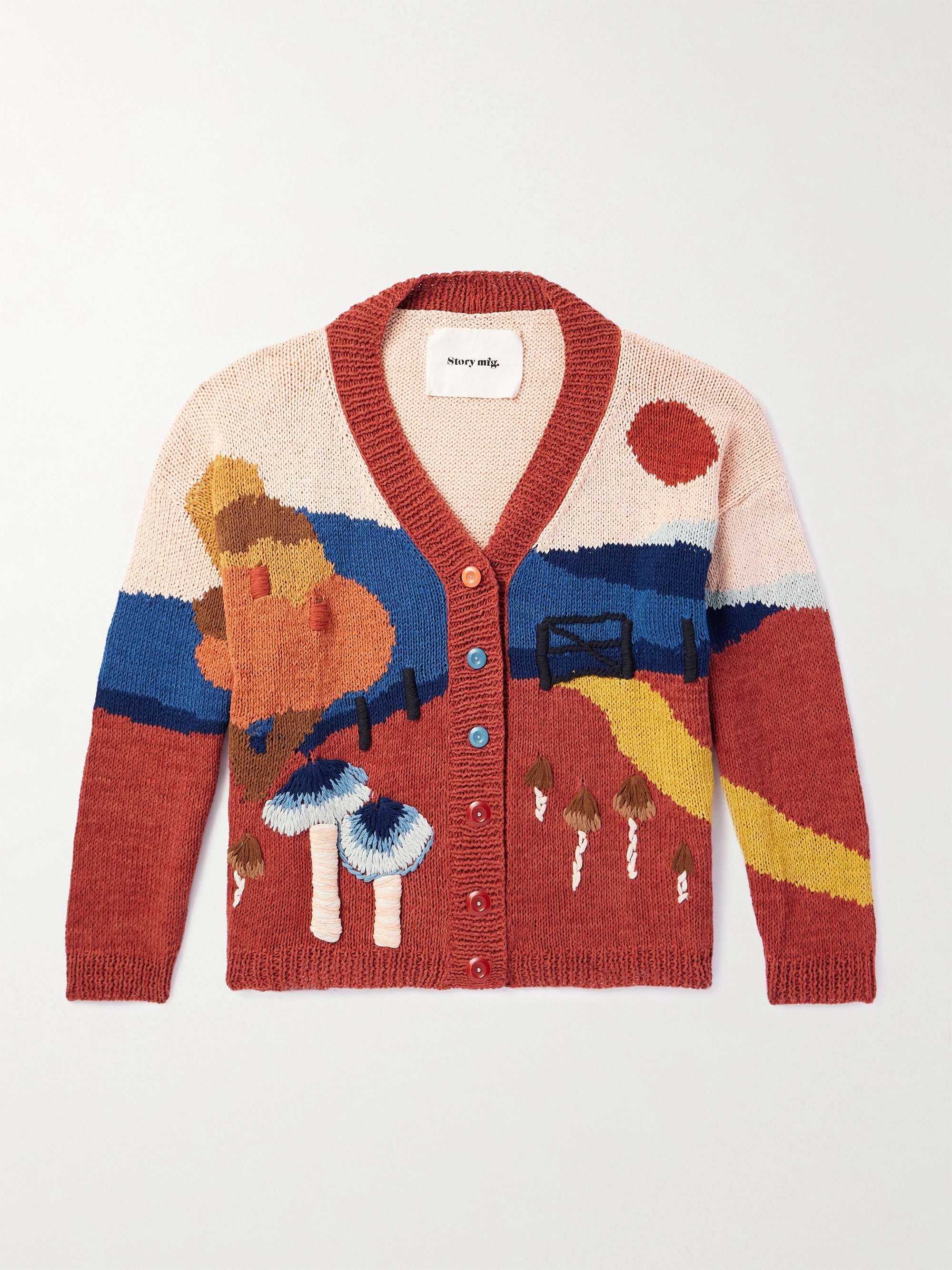 Sunwell Embroidered Organic Cotton Cardigan view