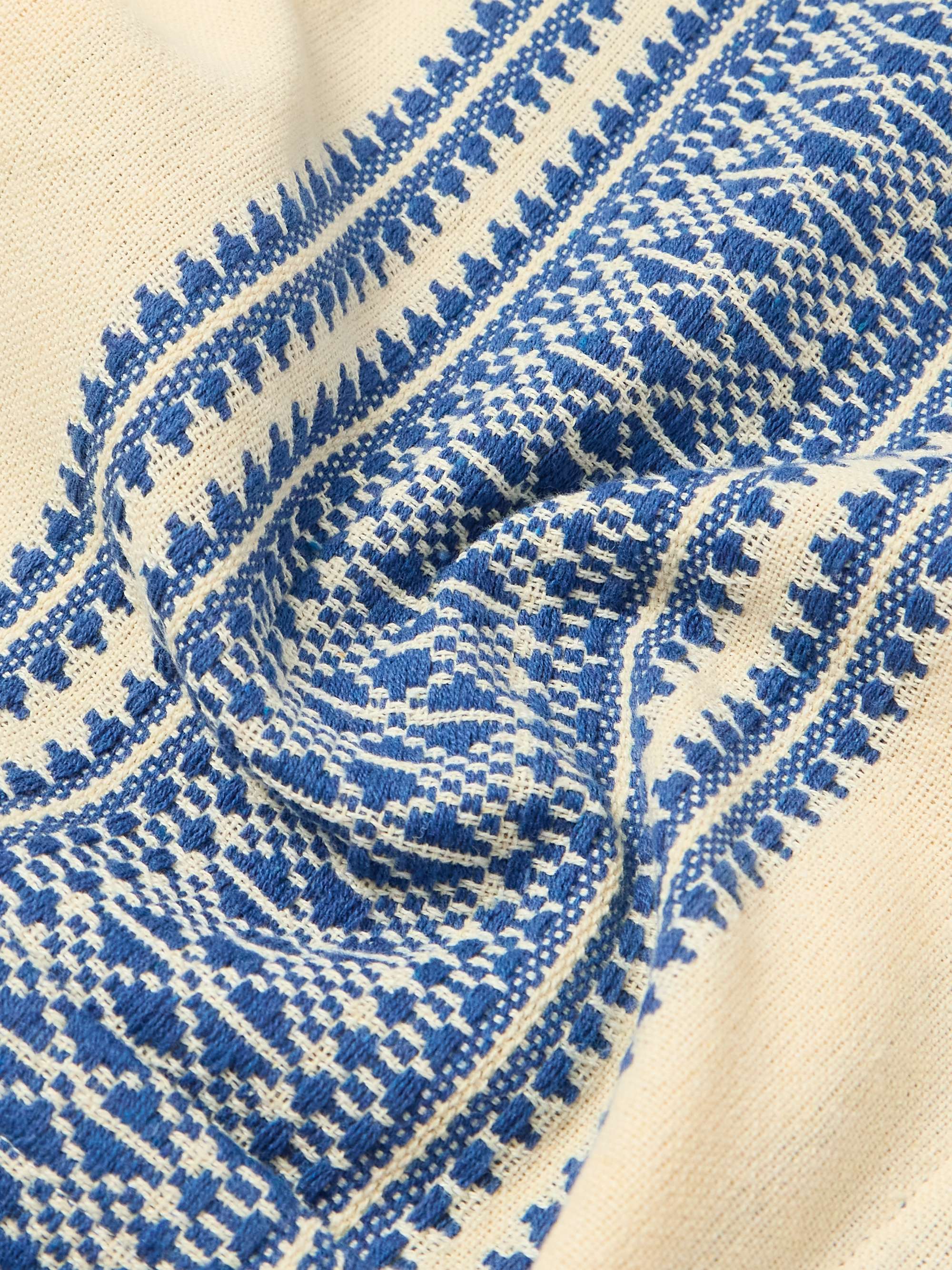 Convertible-Collar Cotton-Jacquard Jacket view