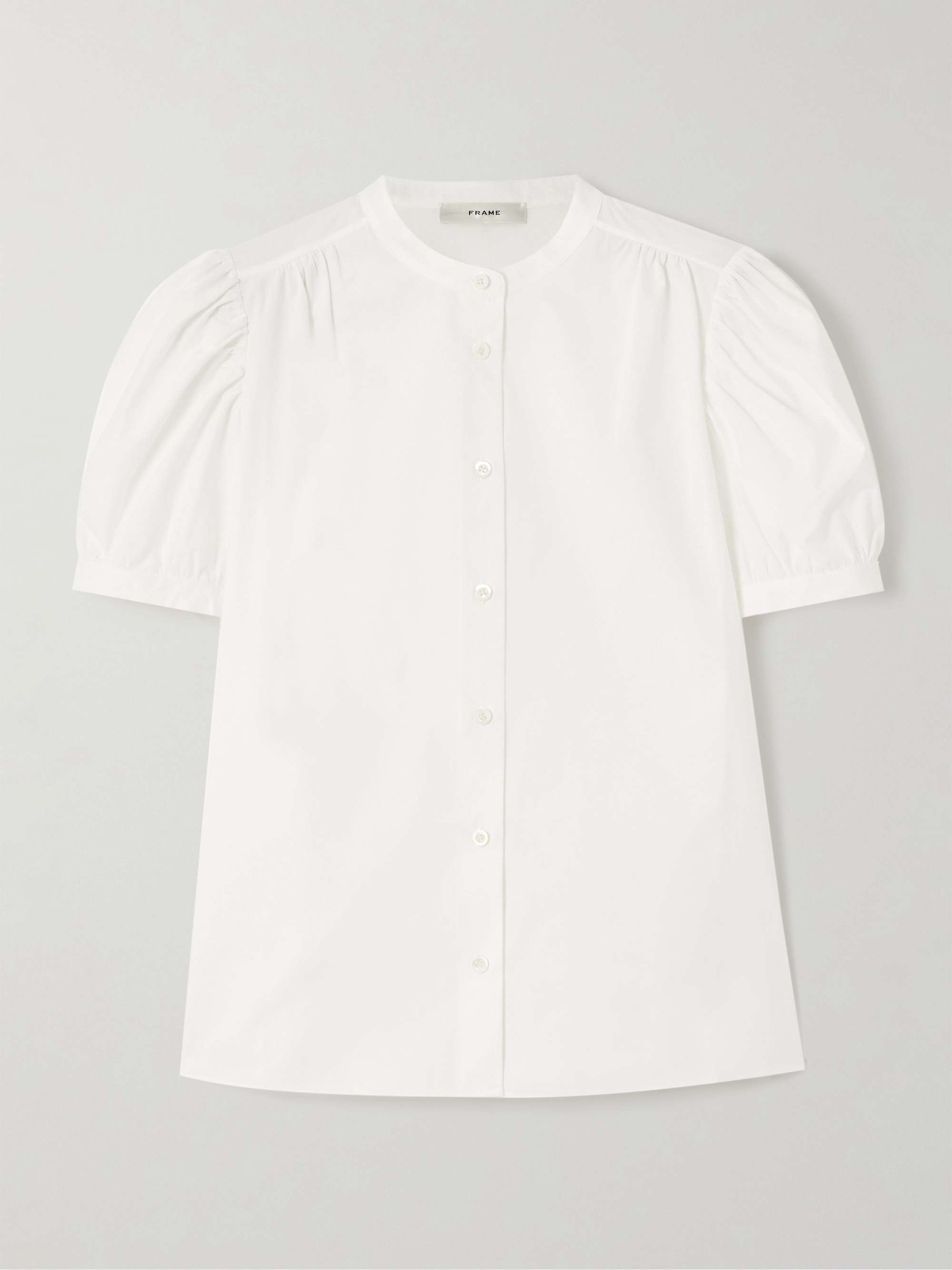 The Gathered organic cotton-poplin shirt view