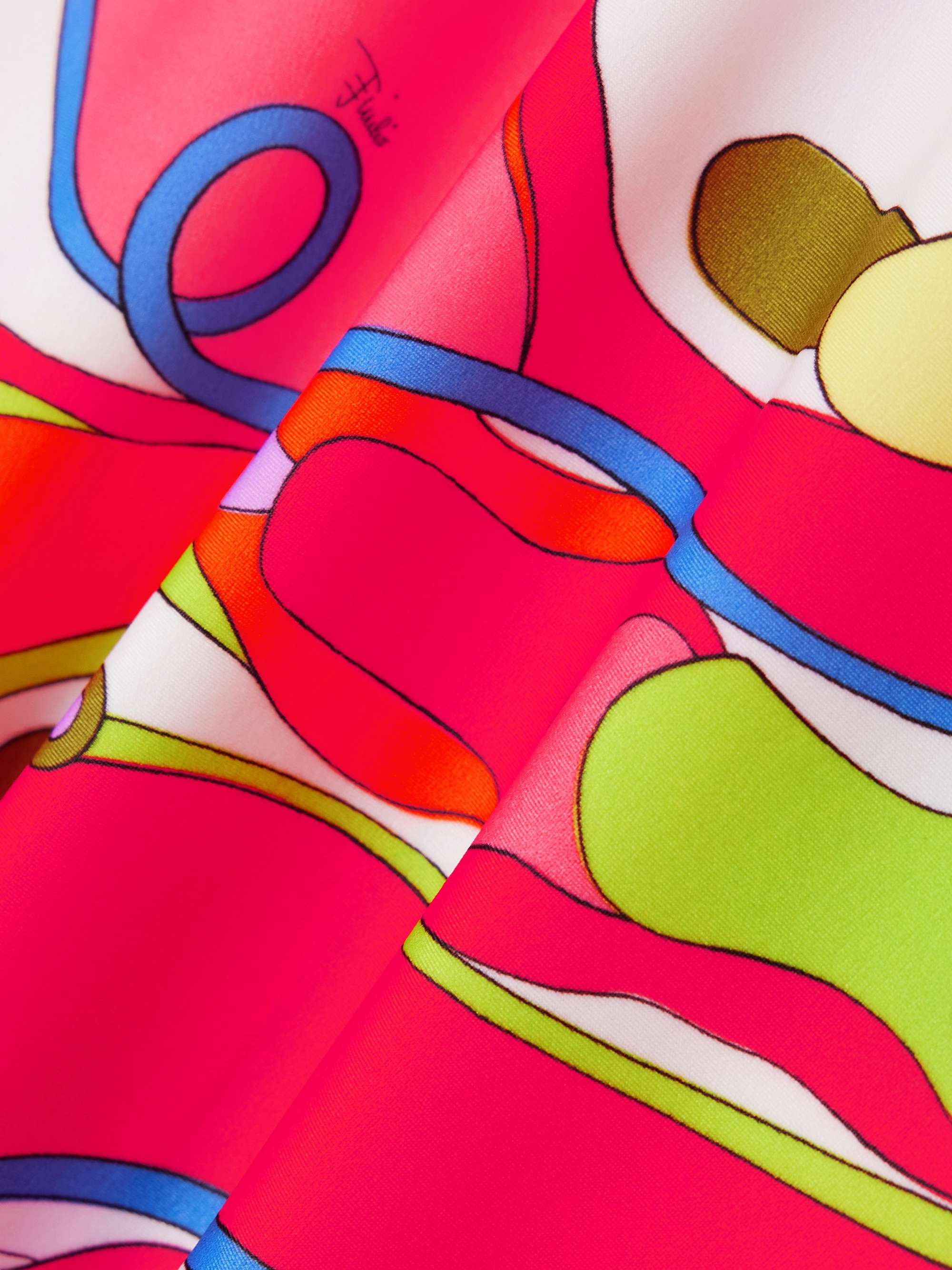 Printed stretch-twill turtleneck mini dress view
