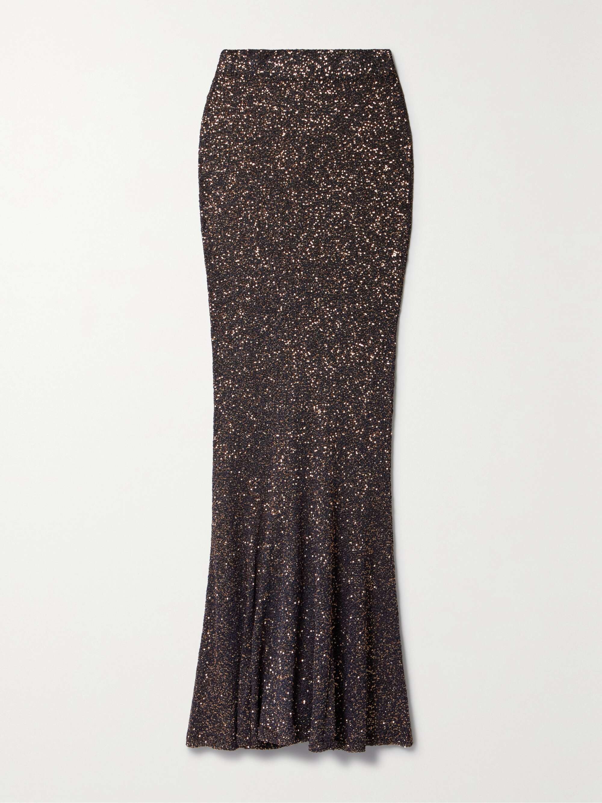 Sequined stretch-knit maxi skirt view