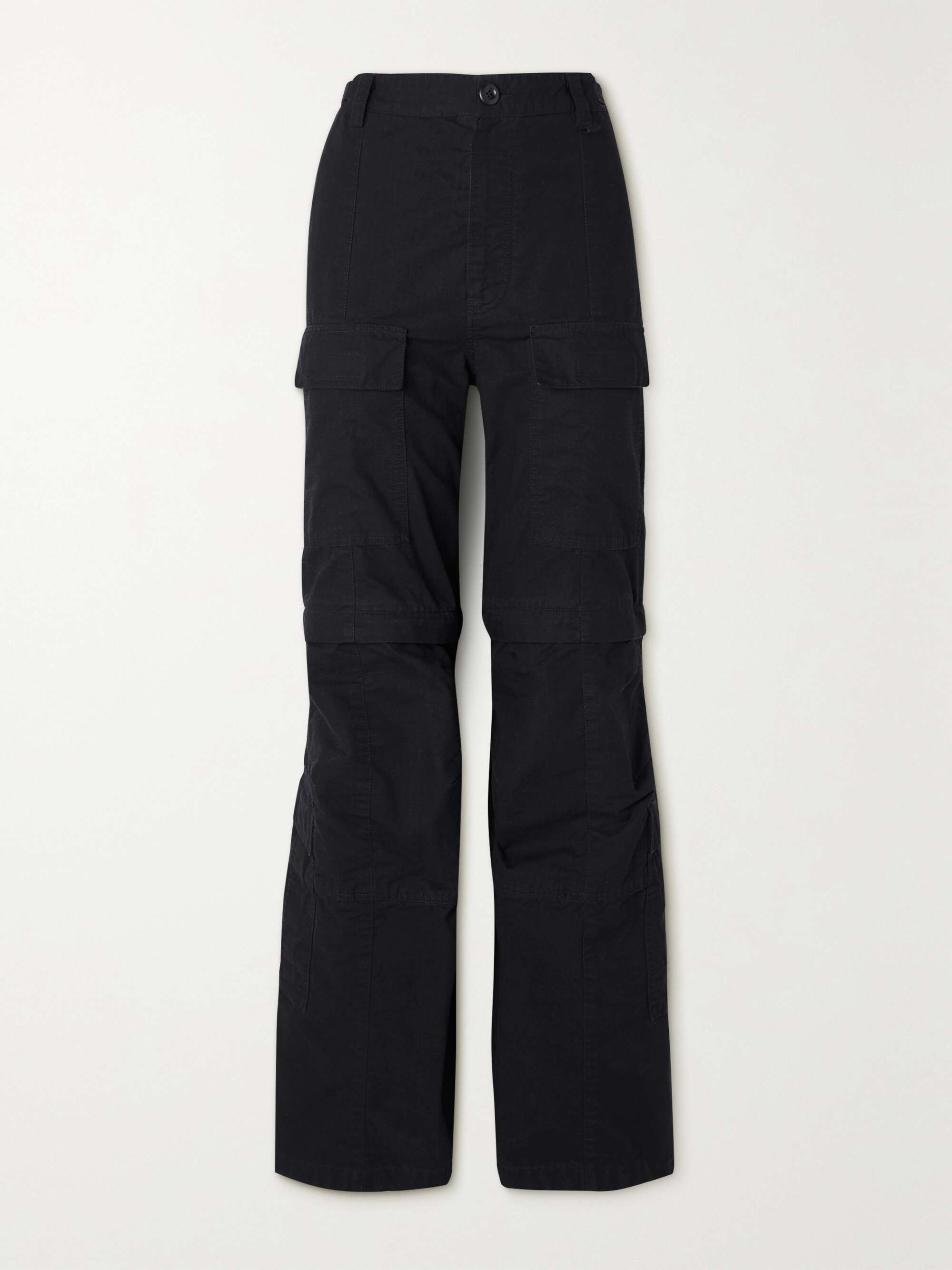 Paneled cotton-ripstop cargo pants view