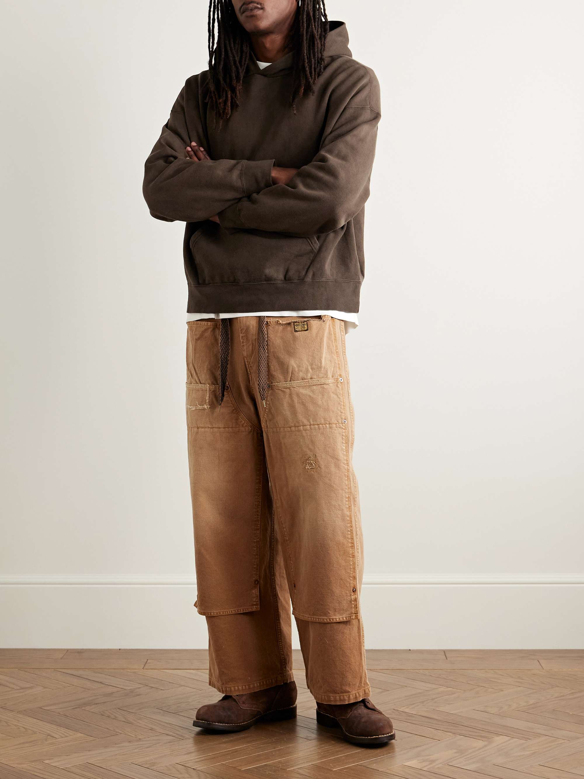 Amplus Garment-Dyed Cotton-Jersey Hoodie view
