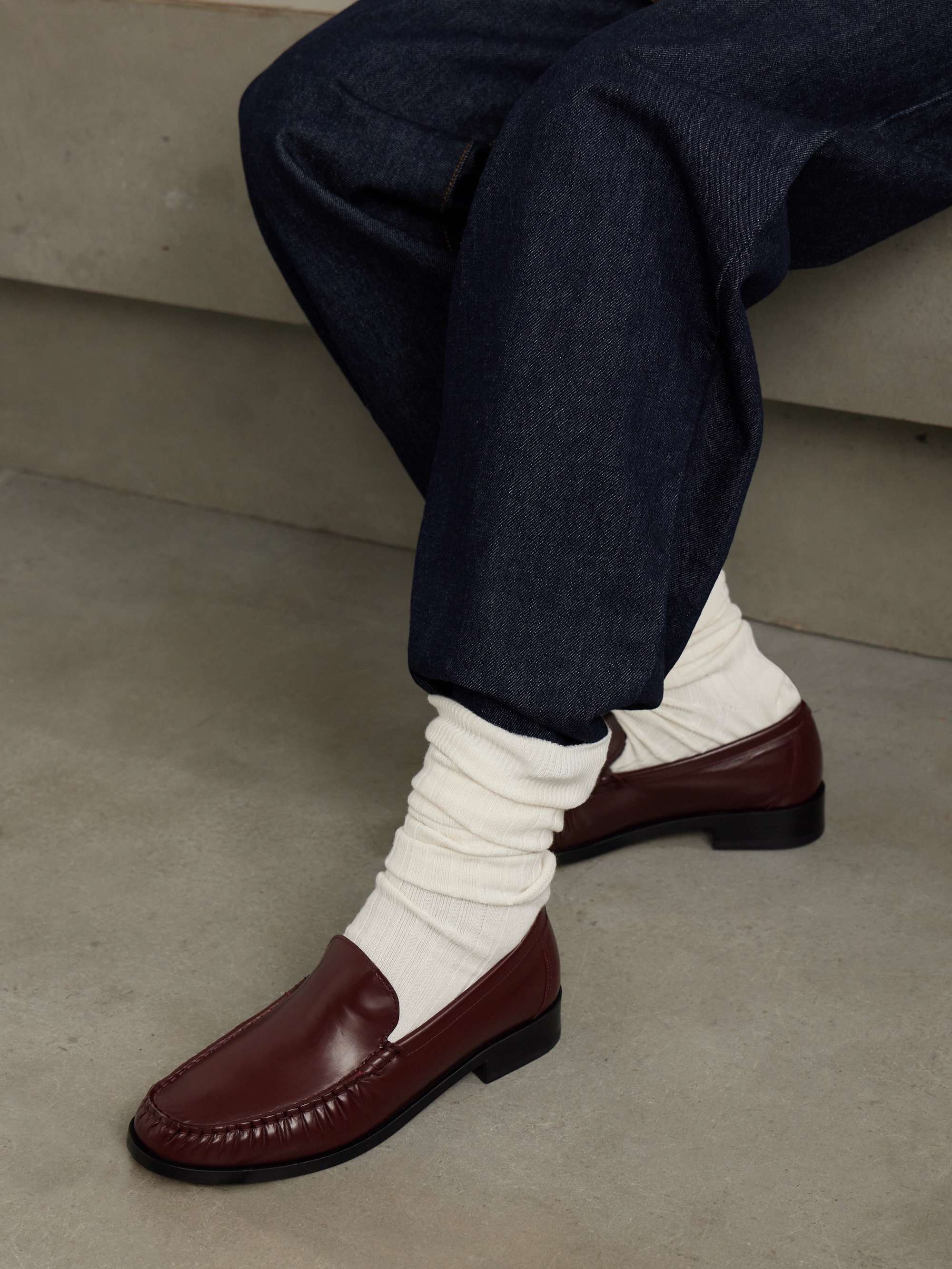 Antwerp set of two ribbed silk and cashmere-blend socks view